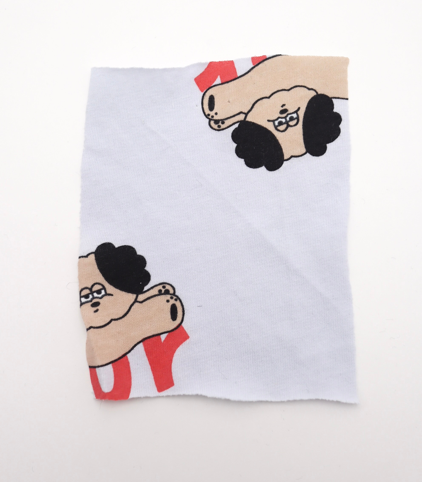 【25SS-412】眠たいワンちゃんプリント天竺ニット /0.5yあたり=~880円