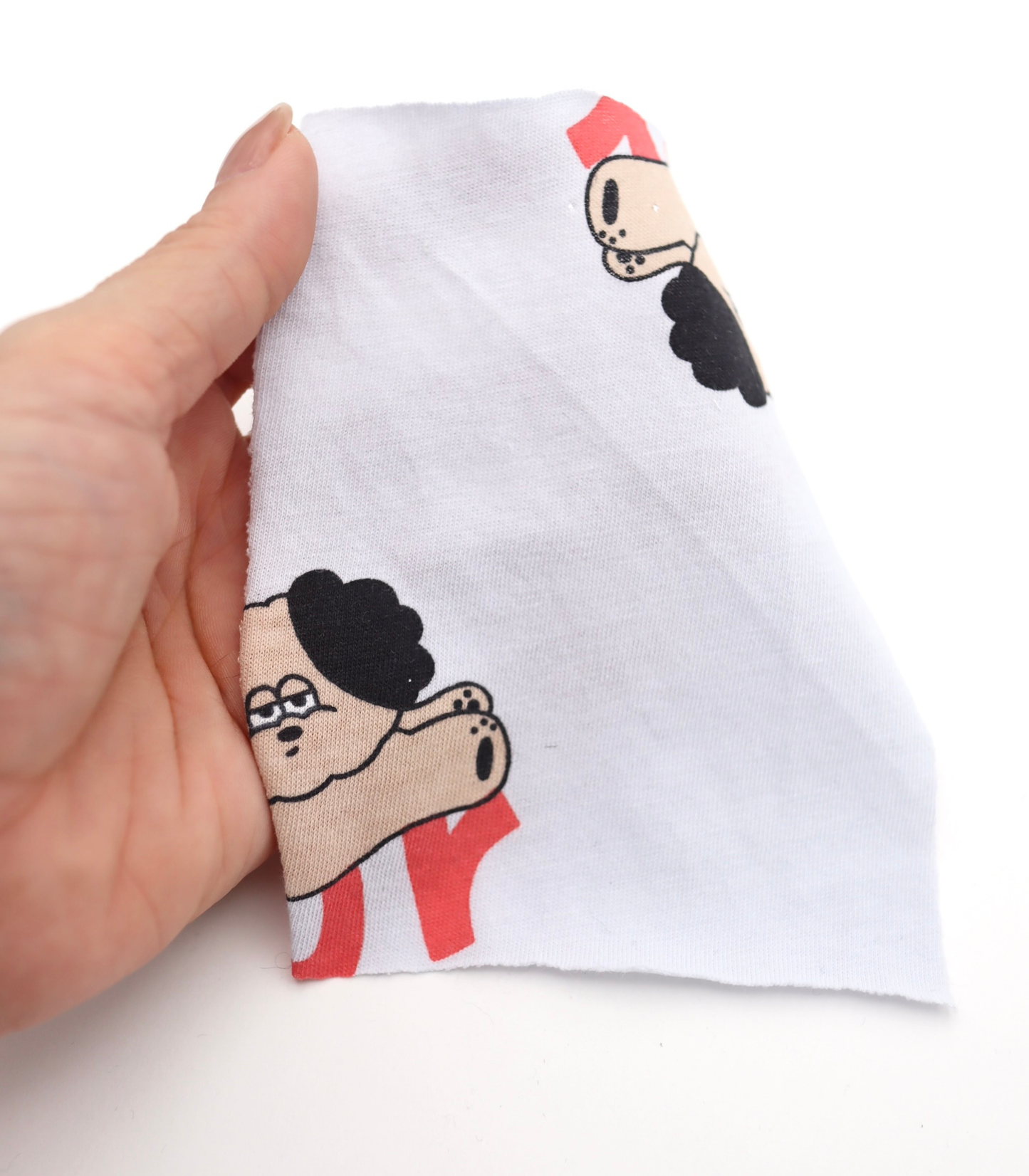 【25SS-412】眠たいワンちゃんプリント天竺ニット /0.5yあたり=~880円