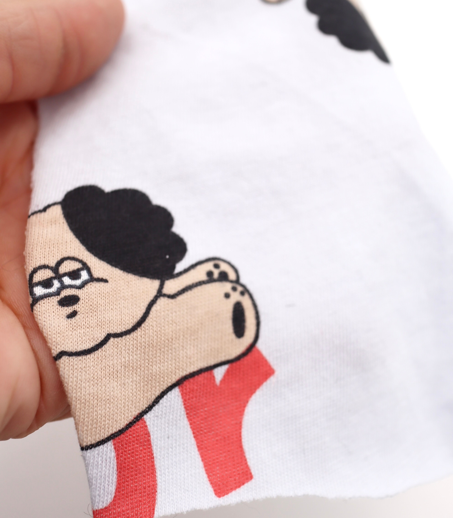 【25SS-412】眠たいワンちゃんプリント天竺ニット /0.5yあたり=~880円