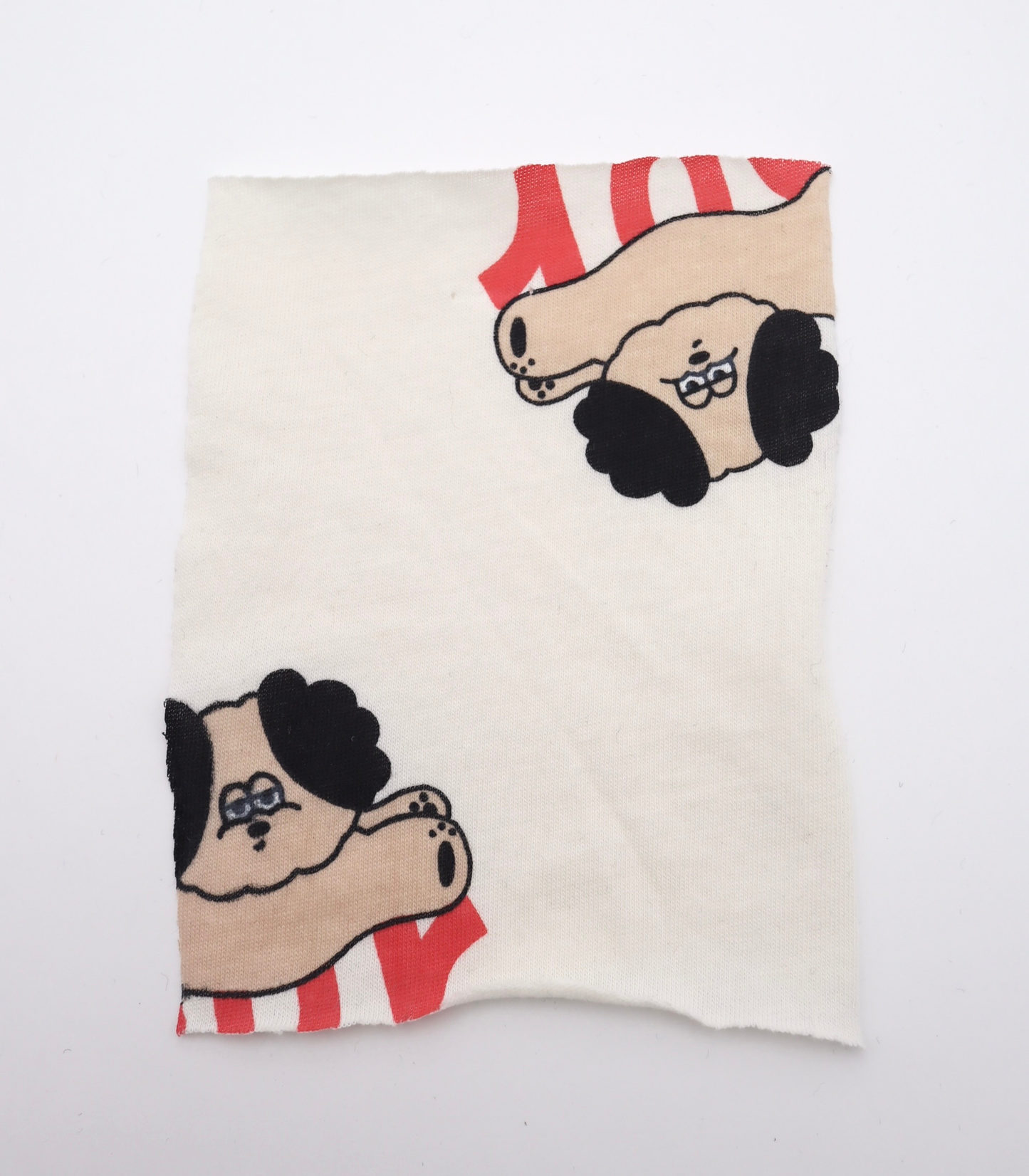 【25SS-412】眠たいワンちゃんプリント天竺ニット /0.5yあたり=~880円