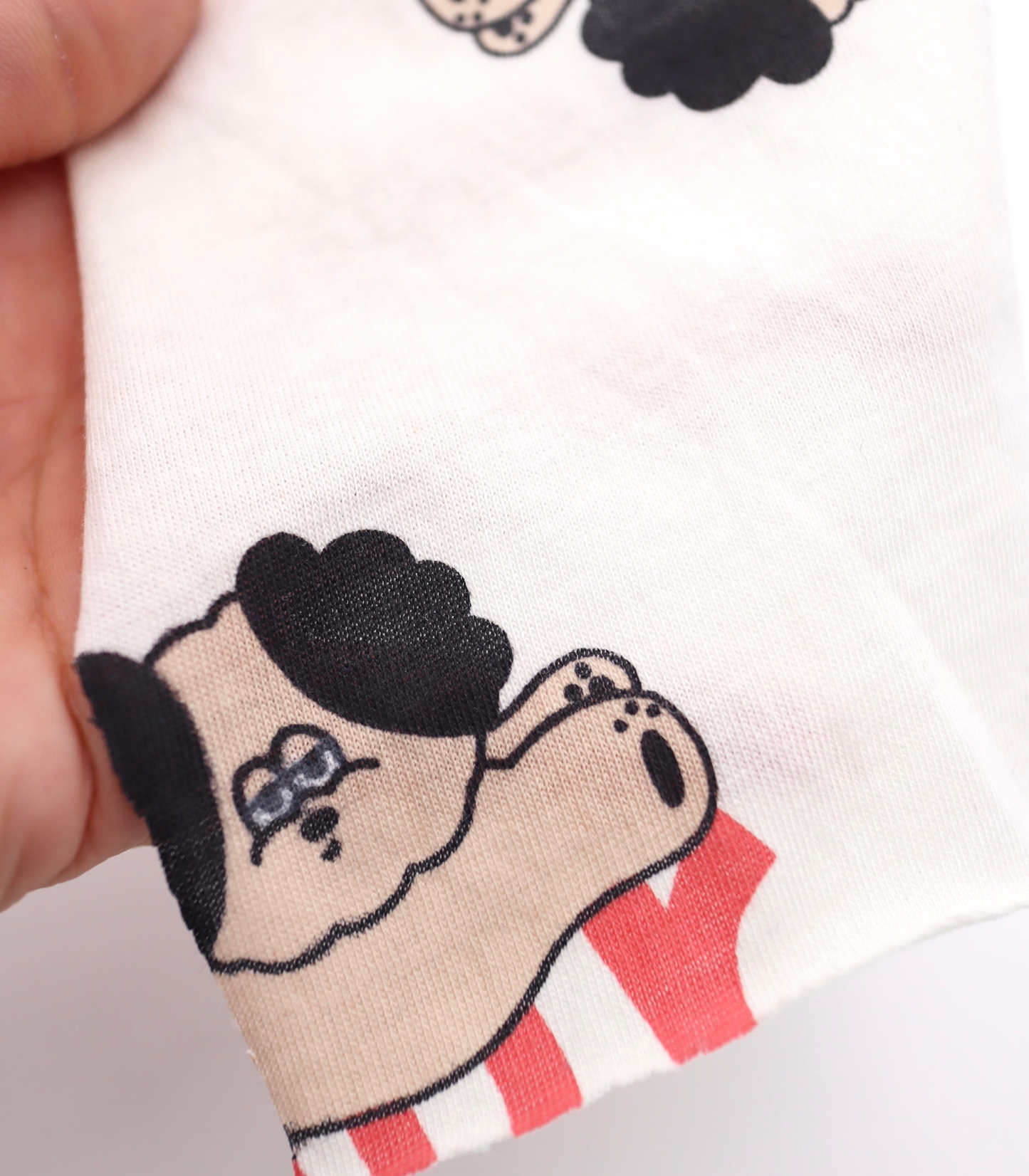 【25SS-412】眠たいワンちゃんプリント天竺ニット /0.5yあたり=~880円