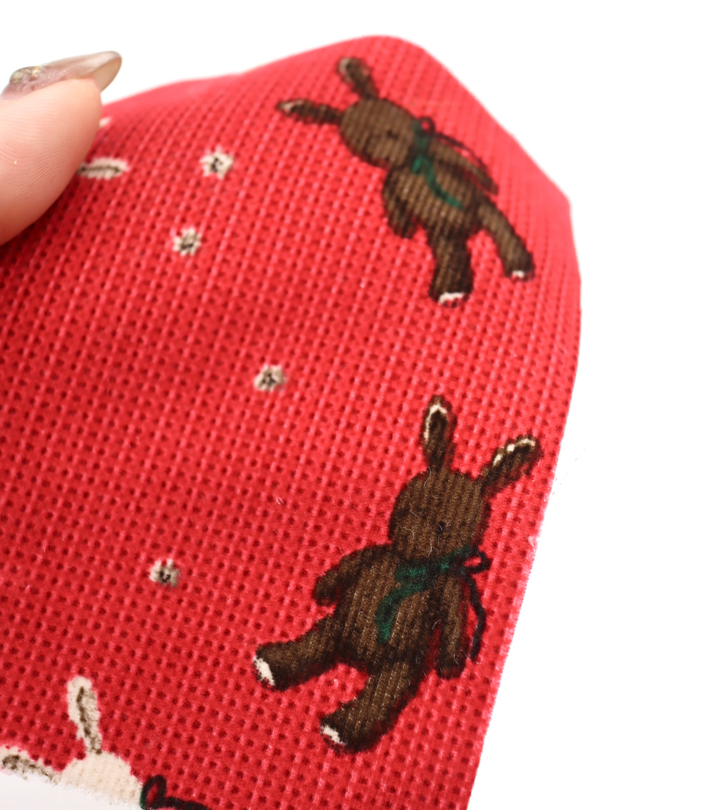 【25SS-130】うさぎプリントコーデュロイ /0.5yあたり=~760円