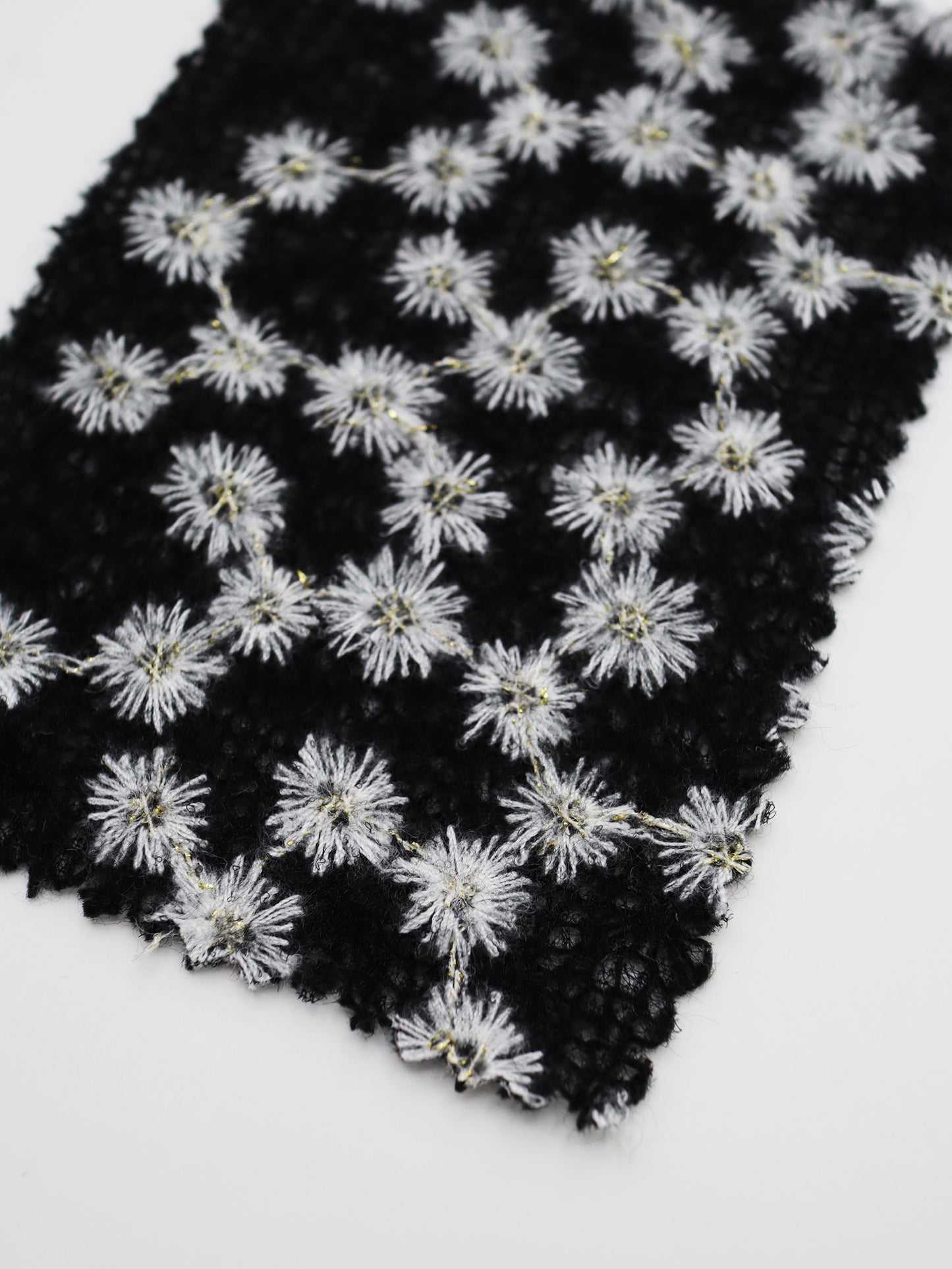 【25SS-169】起毛花柄刺繍ボンディングニット /0.5yあたり = ~ 1325円