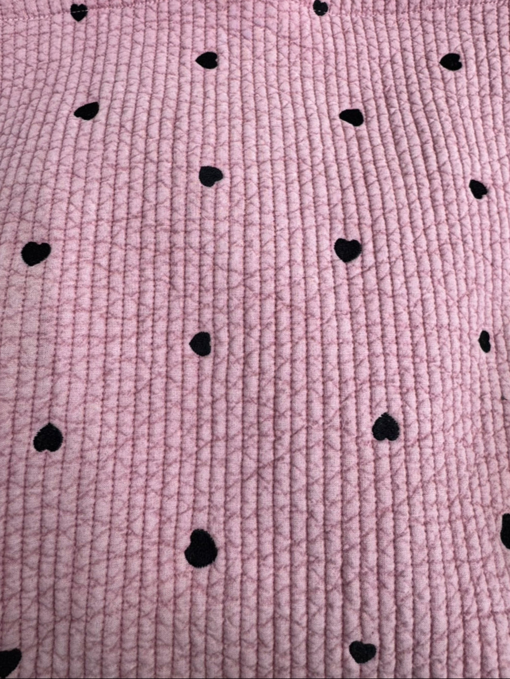 【25SS-004】ハート刺繍7㎜幅ステッチヌビ /0.5yあたり=~1700円