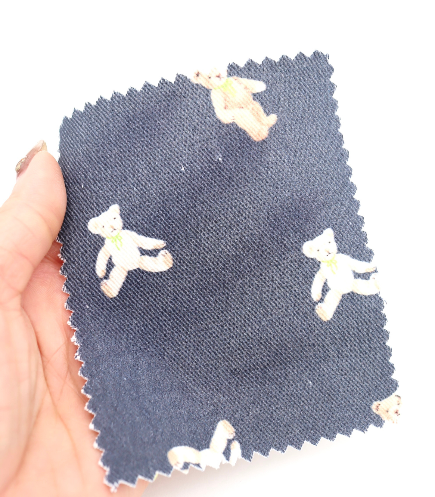 【25SS-110】くまさんプリントコーデュロイ /0.5yあたり=~965円