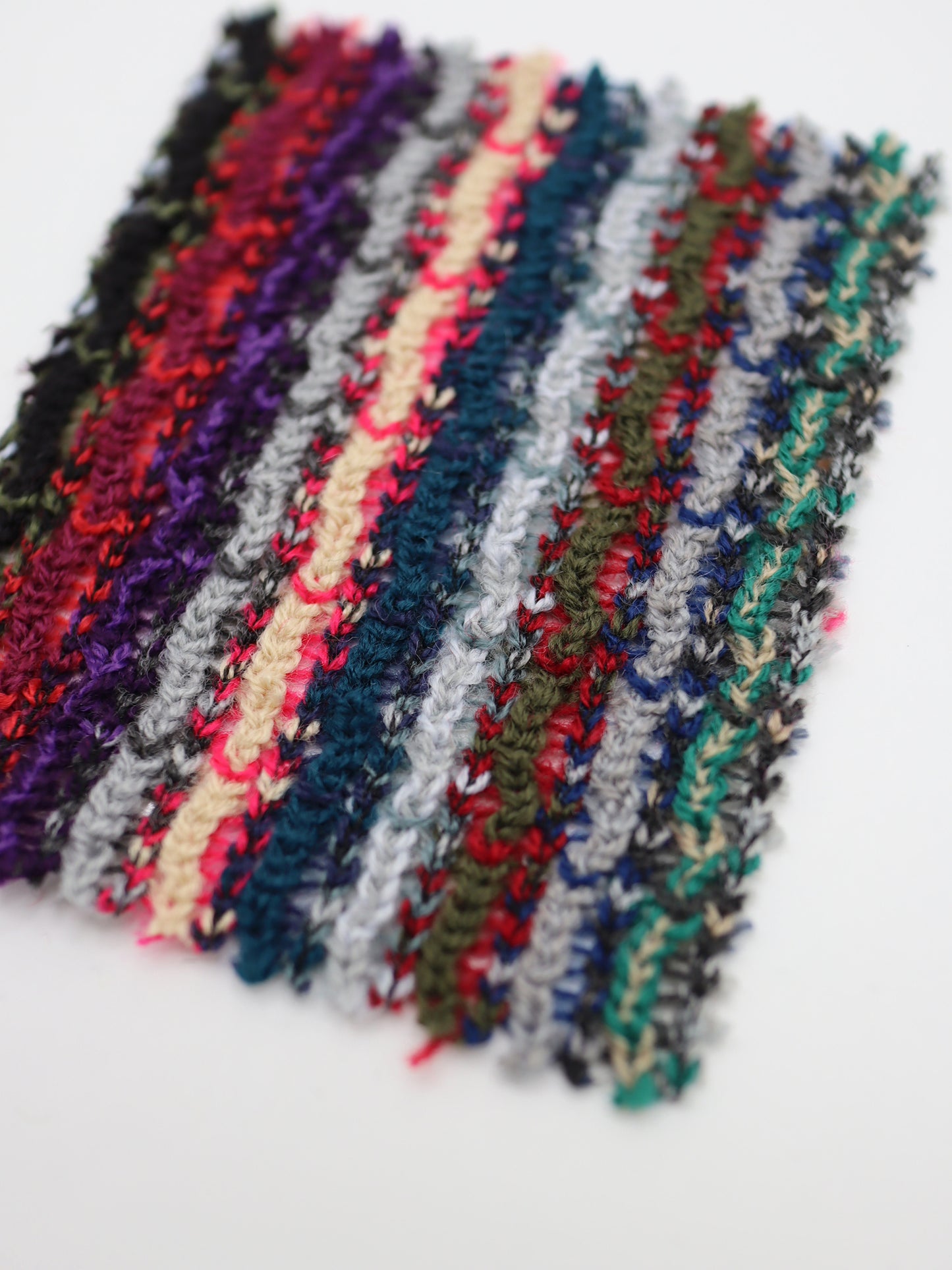 【25SS-163】げじげじマルチストライプニット /0.5yあたり = ~1005円