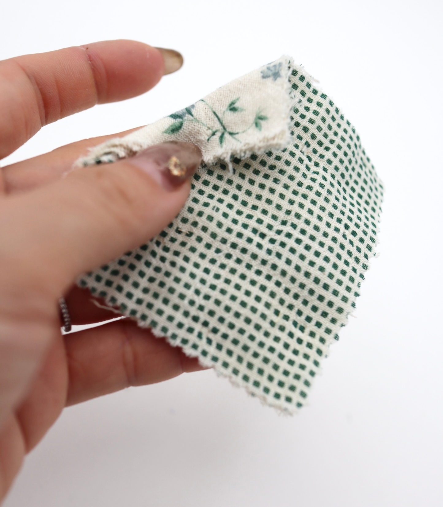 【25SS-279】リバーシブル小花柄×ギンガムチェックプリント接結4重ガーゼ /0.5yあたり=~1320円