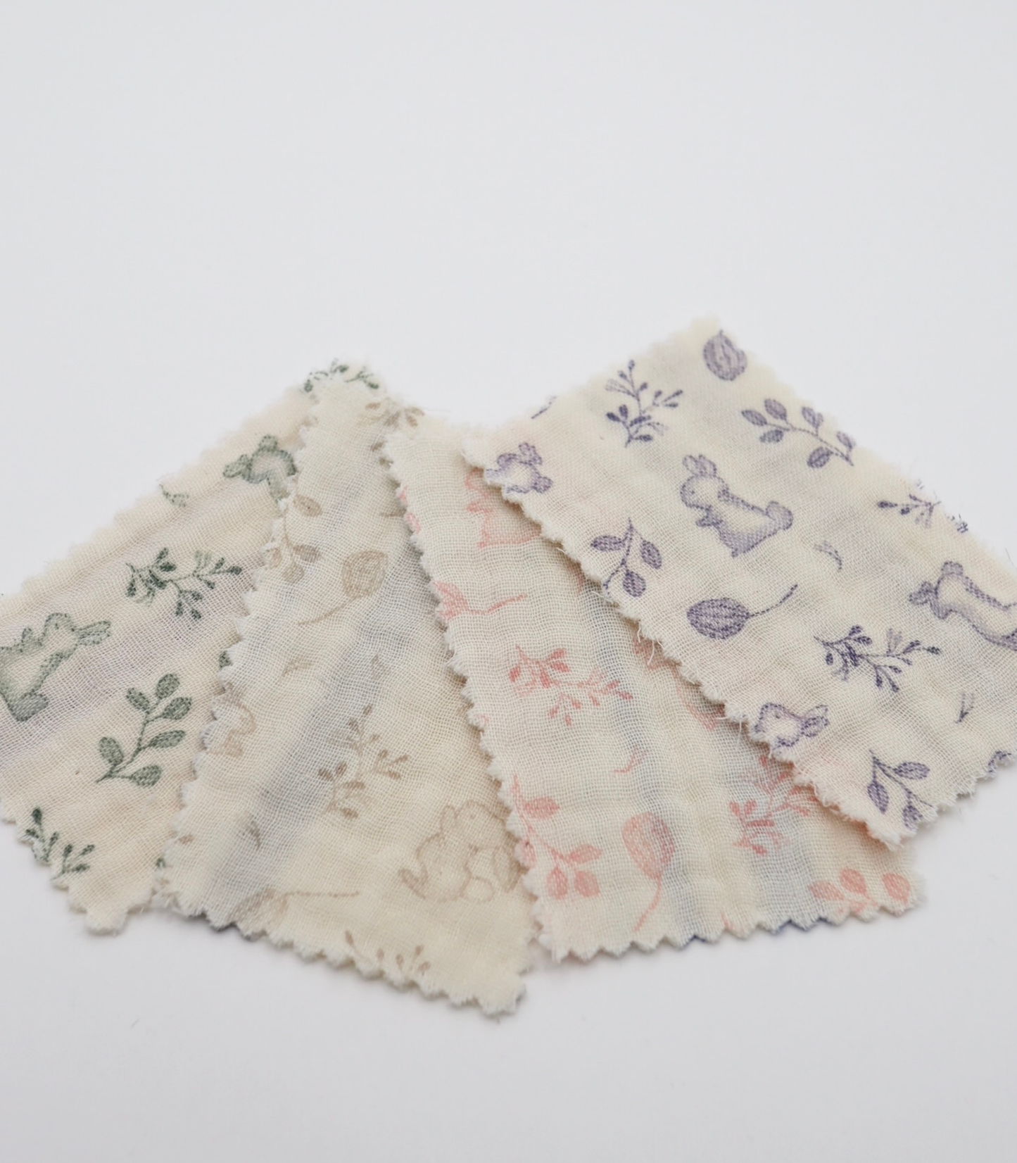 【25SS-270】リバーシブルうさぎ×マルチストライププリント接結4重ガーゼ /0.5yあたり=~1210円