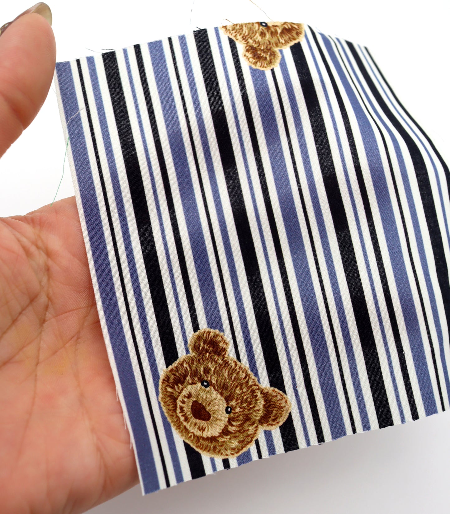 【25SS-243】くまさん×マルチストライププリント綿ローン /0.5yあたり = ~ 725円