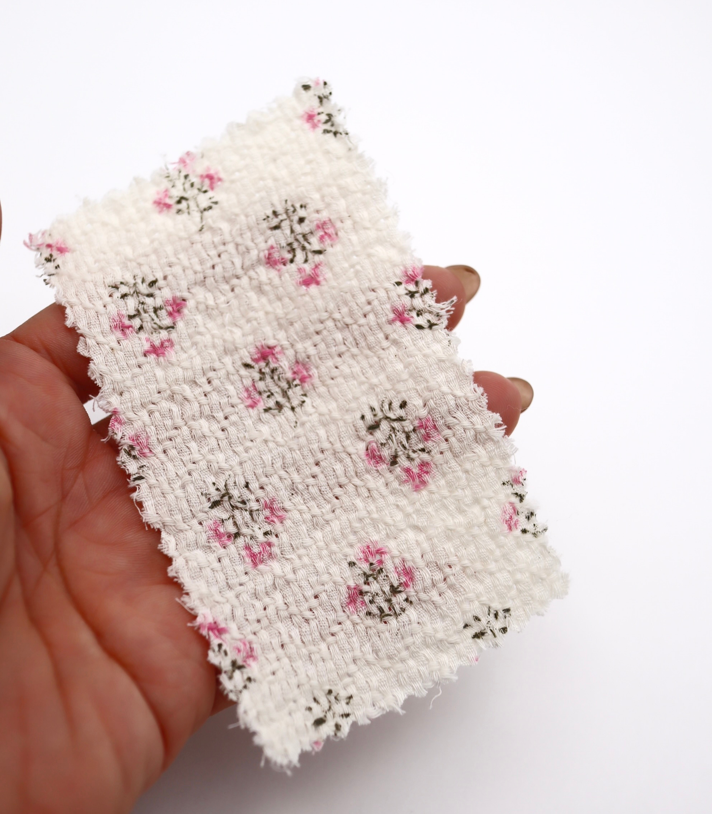 【25SS-268】小花柄プリントバスケット /0.5yあたり=~ 940円