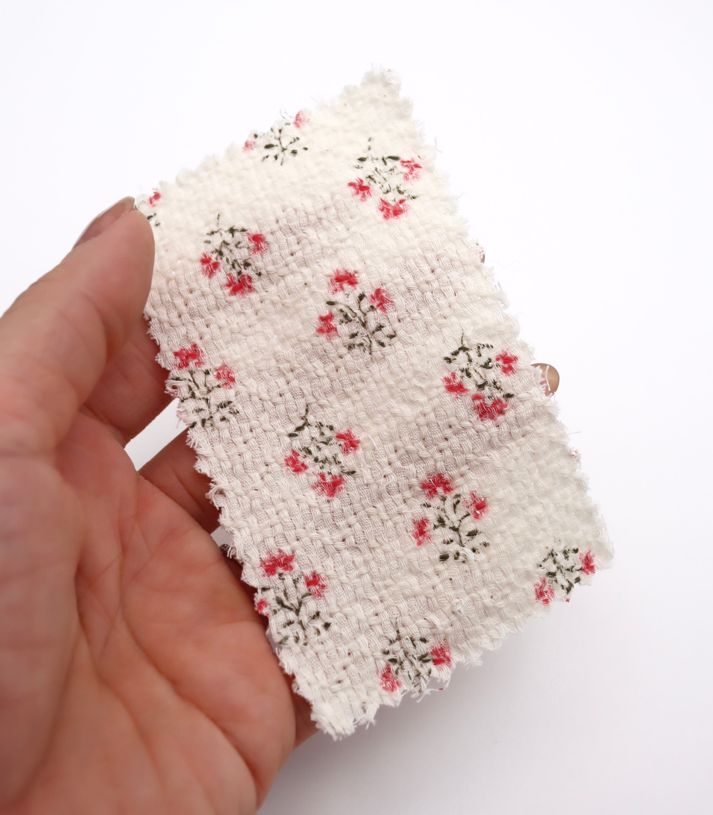 【25SS-268】小花柄プリントバスケット /0.5yあたり=~ 940円