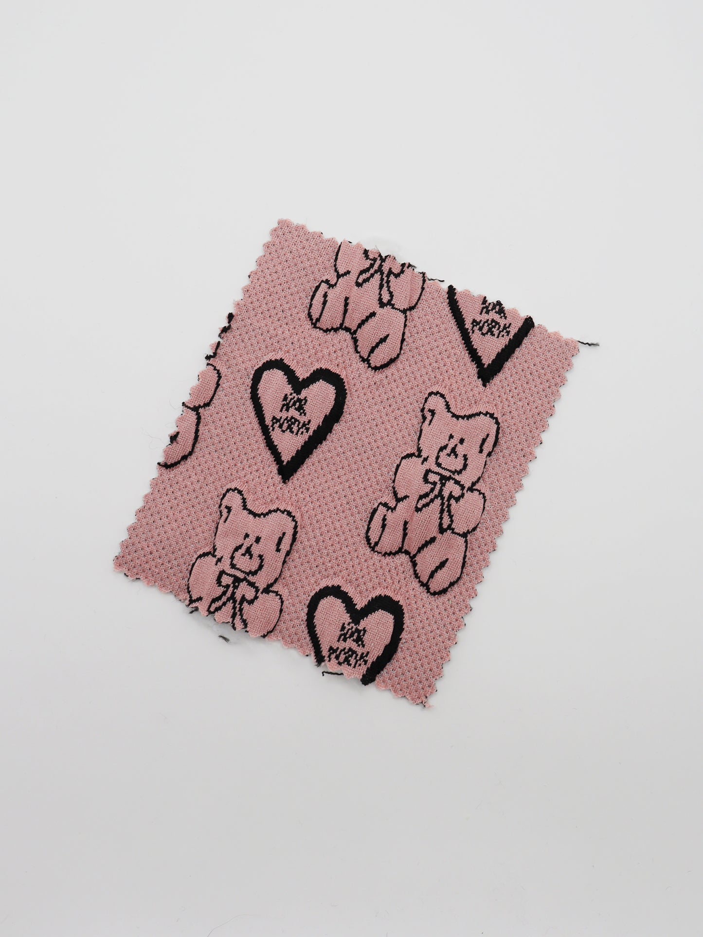 【25SS-134】ぷくぷく綿入りくまちゃん×ハートジャガード二重織りニット