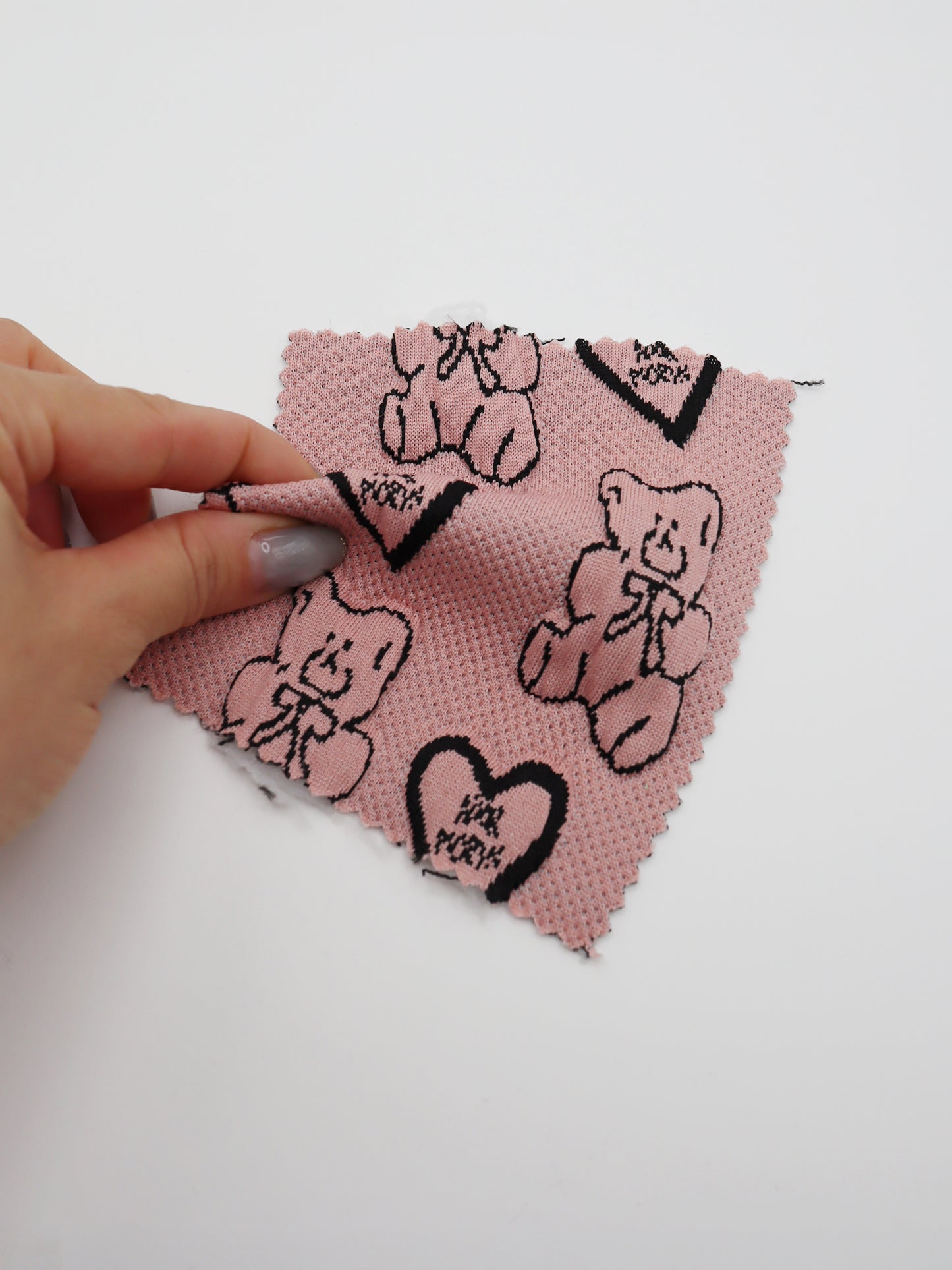 【25SS-134】ぷくぷく綿入りくまちゃん×ハートジャガード二重織りニット