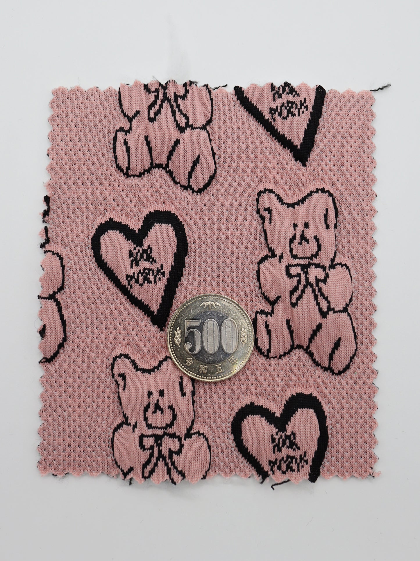 【25SS-134】ぷくぷく綿入りくまちゃん×ハートジャガード二重織りニット