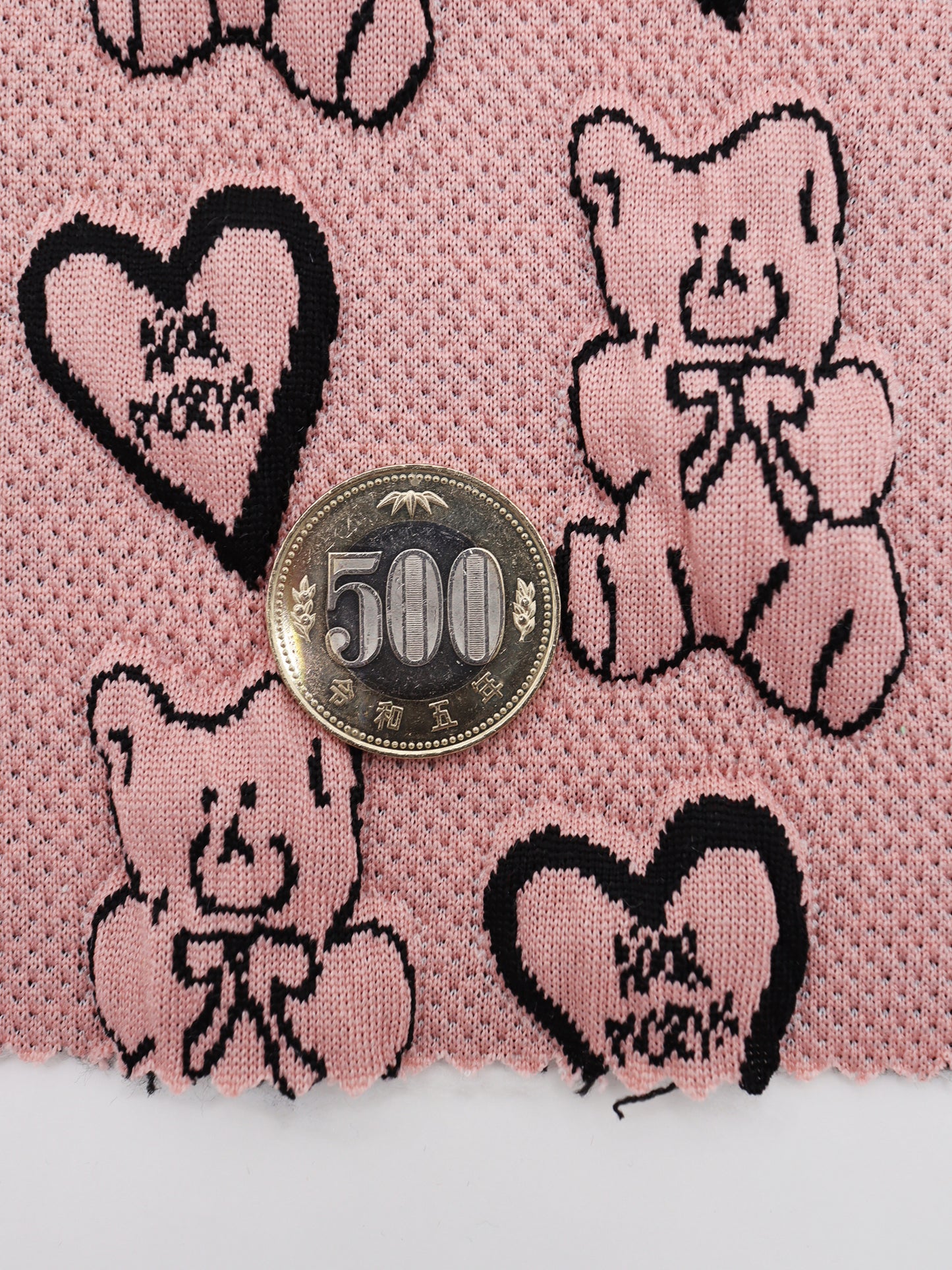 【25SS-134】ぷくぷく綿入りくまちゃん×ハートジャガード二重織りニット