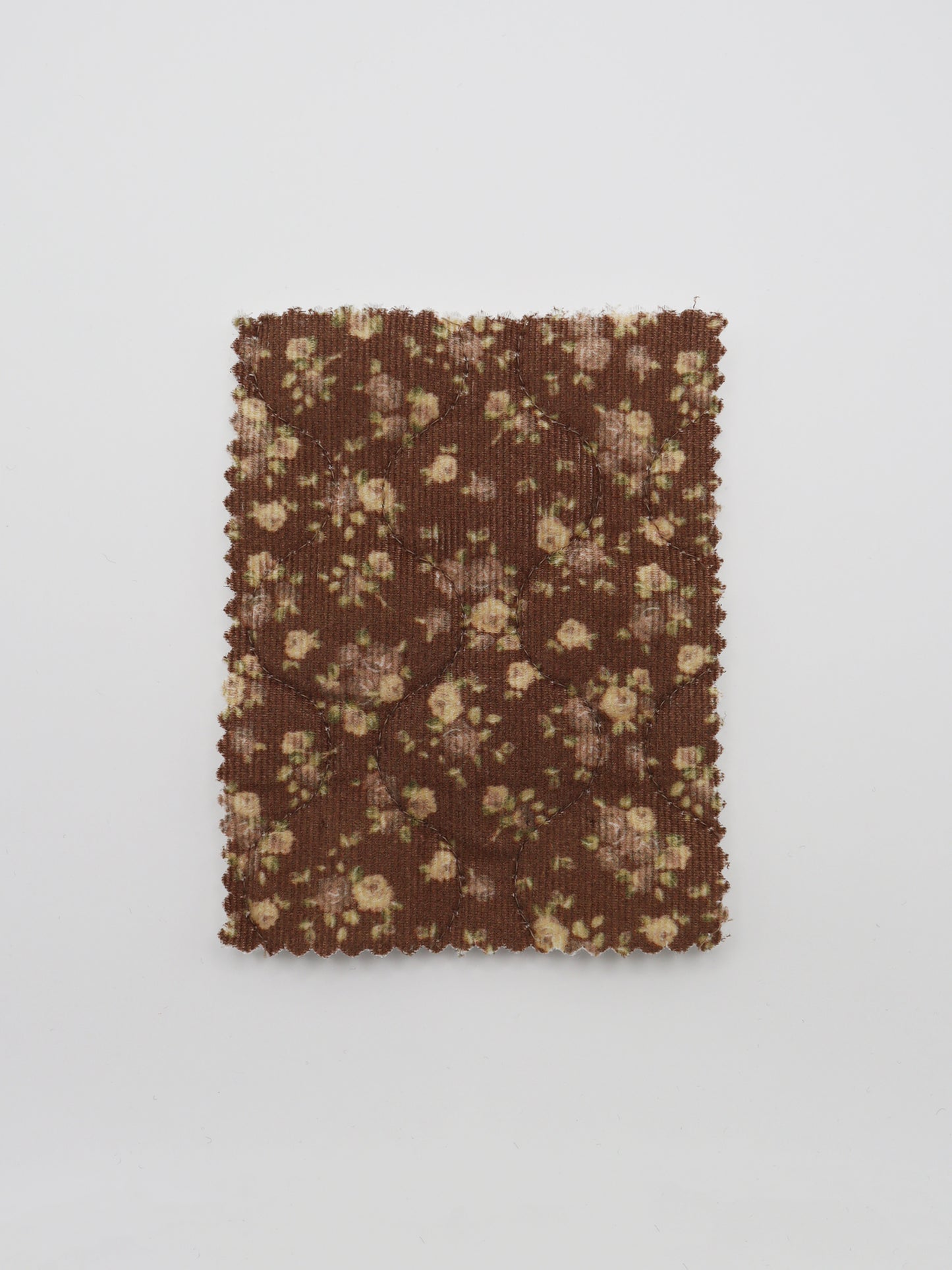 【25SS-098】小花柄プリントキルティングコーデュロイ /0.5yあたり = ~1320円