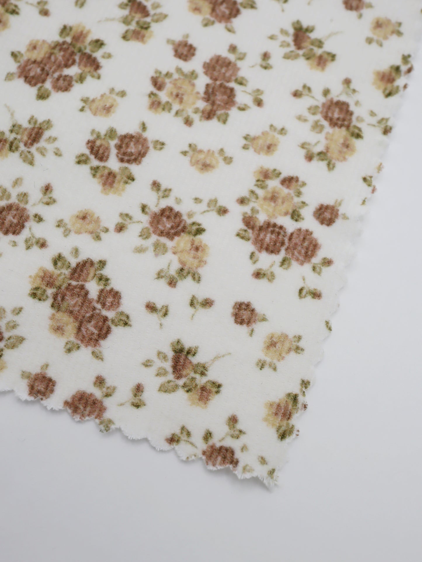 【25SS-098】小花柄プリントキルティングコーデュロイ /0.5yあたり = ~1320円