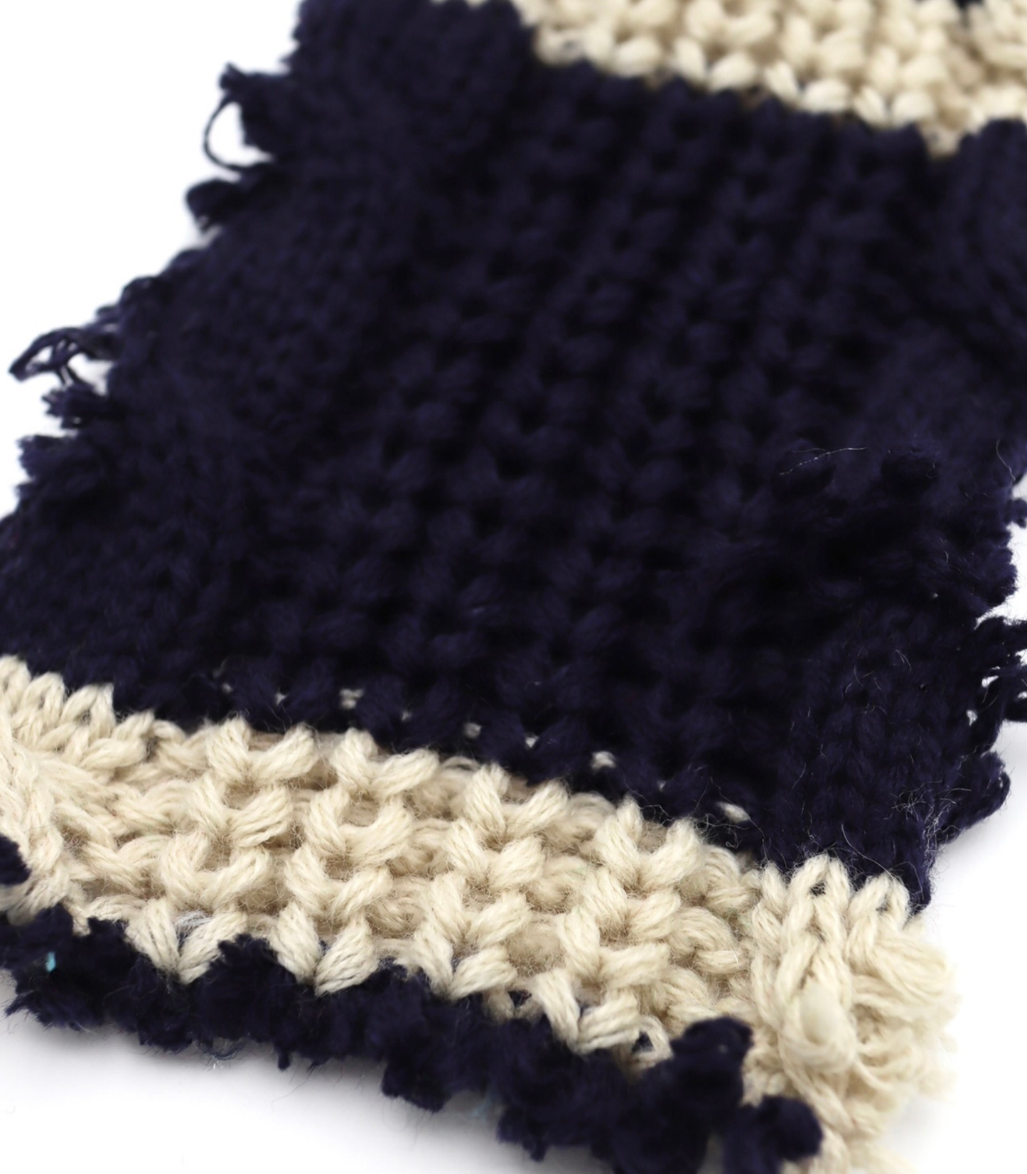 【25SS-107】細ボーダーケーブルミドルゲージニット /0.5yあたり = ~1685円