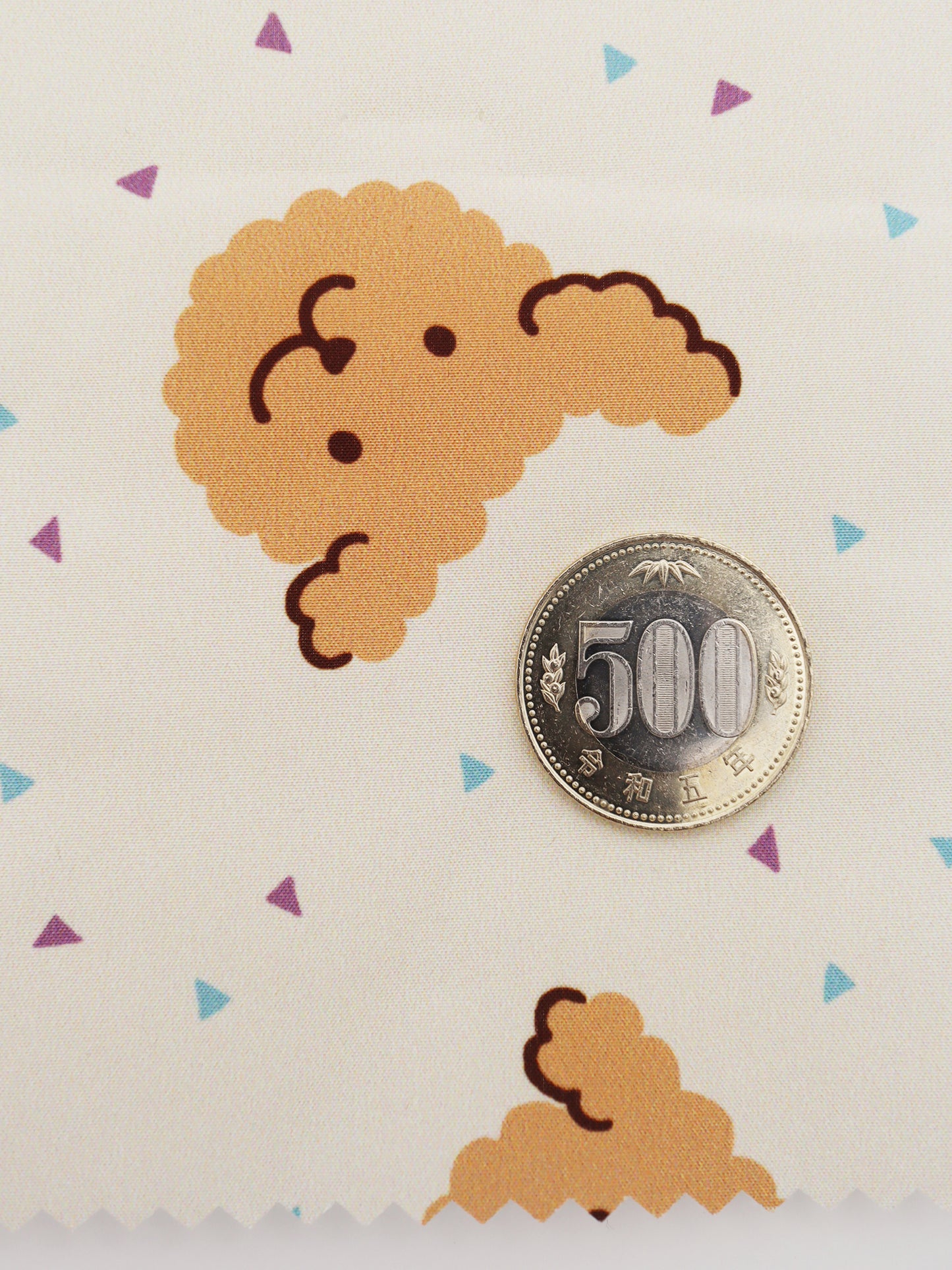 【25SS-085】ごきげんワンちゃんプリント中綿接着タフタ /0.5yあたり = ~1195円