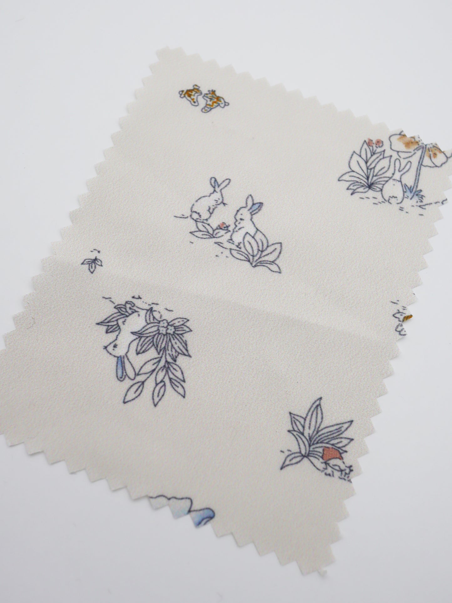 【25SS-102】ウサギさんプリントキルティングタフタ /0.5yあたり = ~ 1070円
