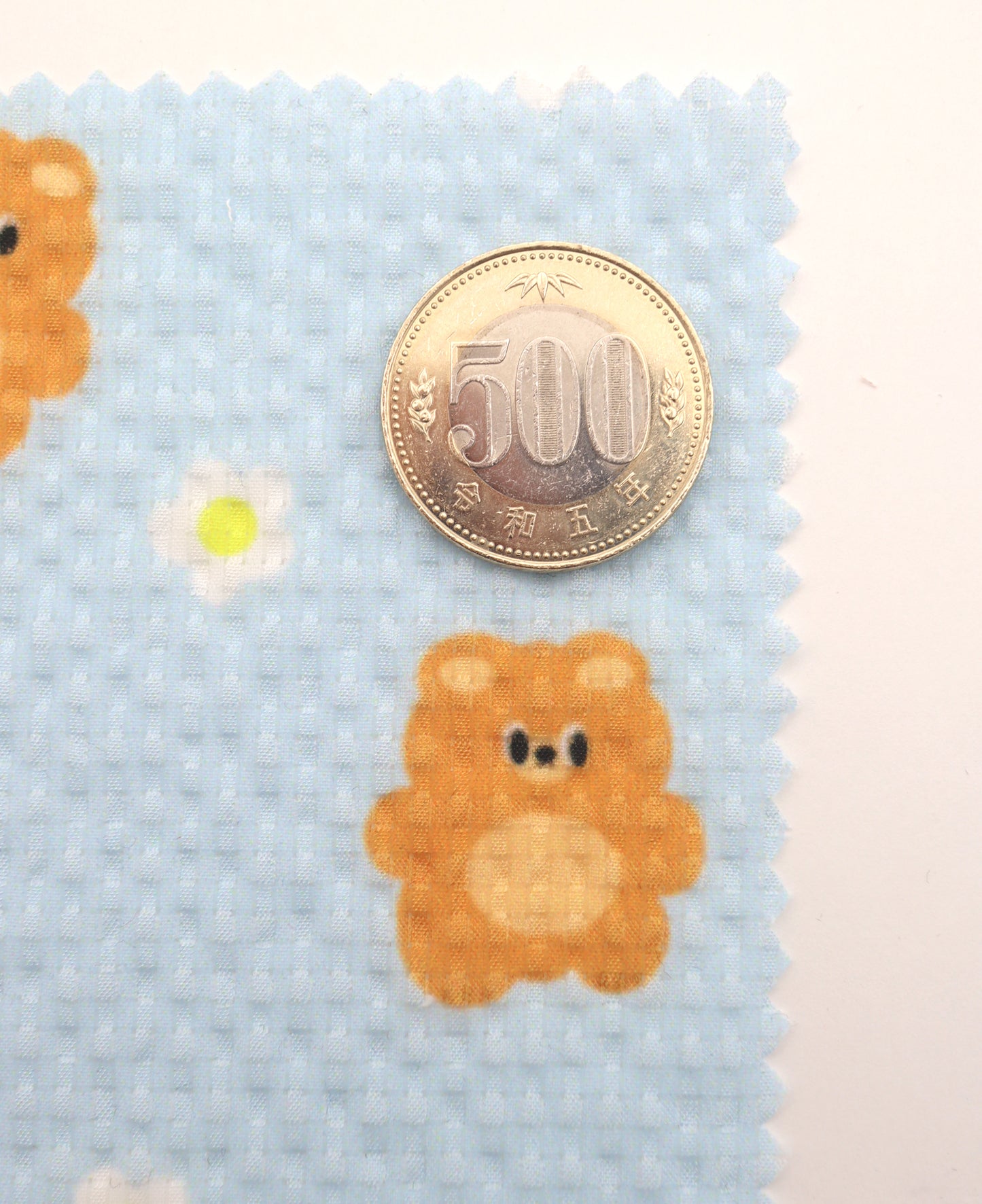 【25SS-245】くまちゃん×フラワープリントシアーサッカー /0.5yあたり = ~760円