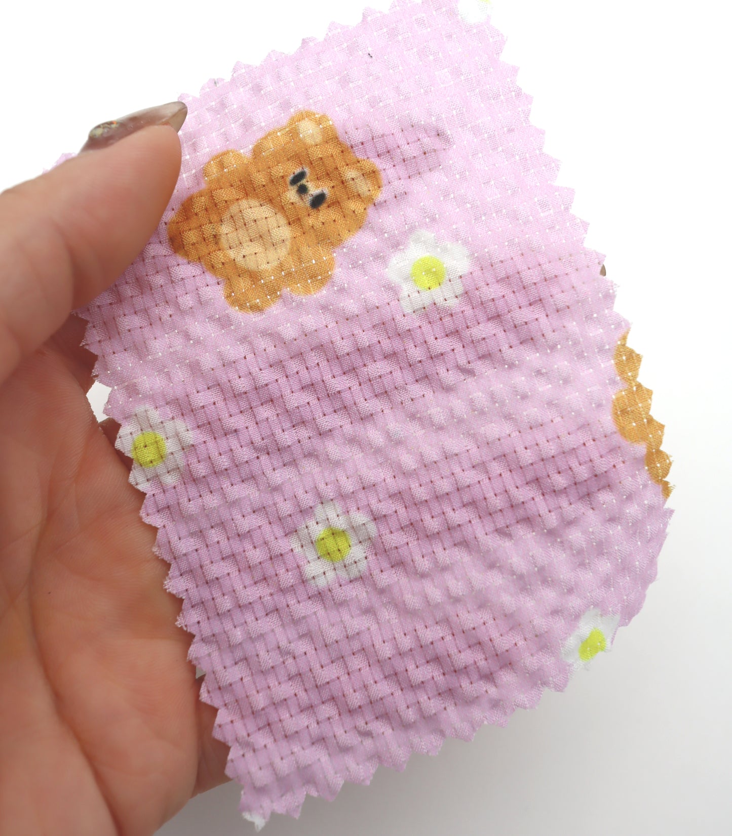 【25SS-245】くまちゃん×フラワープリントシアーサッカー /0.5yあたり = ~760円