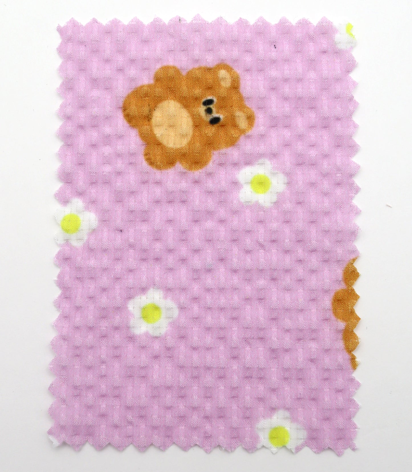 【25SS-245】くまちゃん×フラワープリントシアーサッカー /0.5yあたり = ~760円