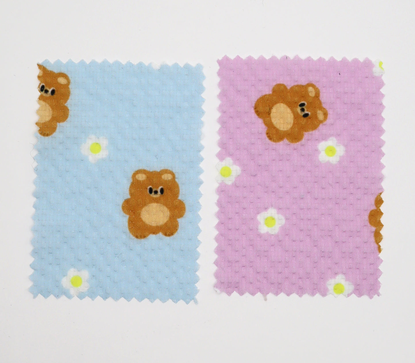 【25SS-245】くまちゃん×フラワープリントシアーサッカー /0.5yあたり = ~760円