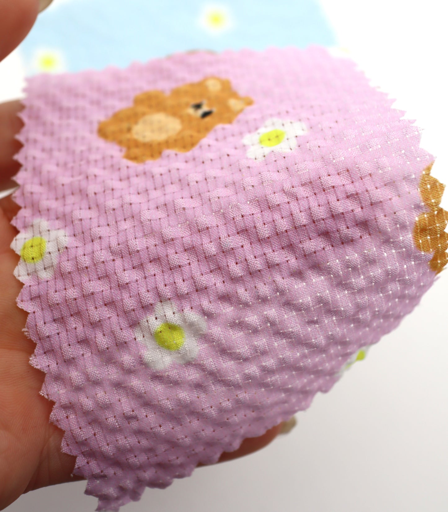【25SS-245】くまちゃん×フラワープリントシアーサッカー /0.5yあたり = ~760円
