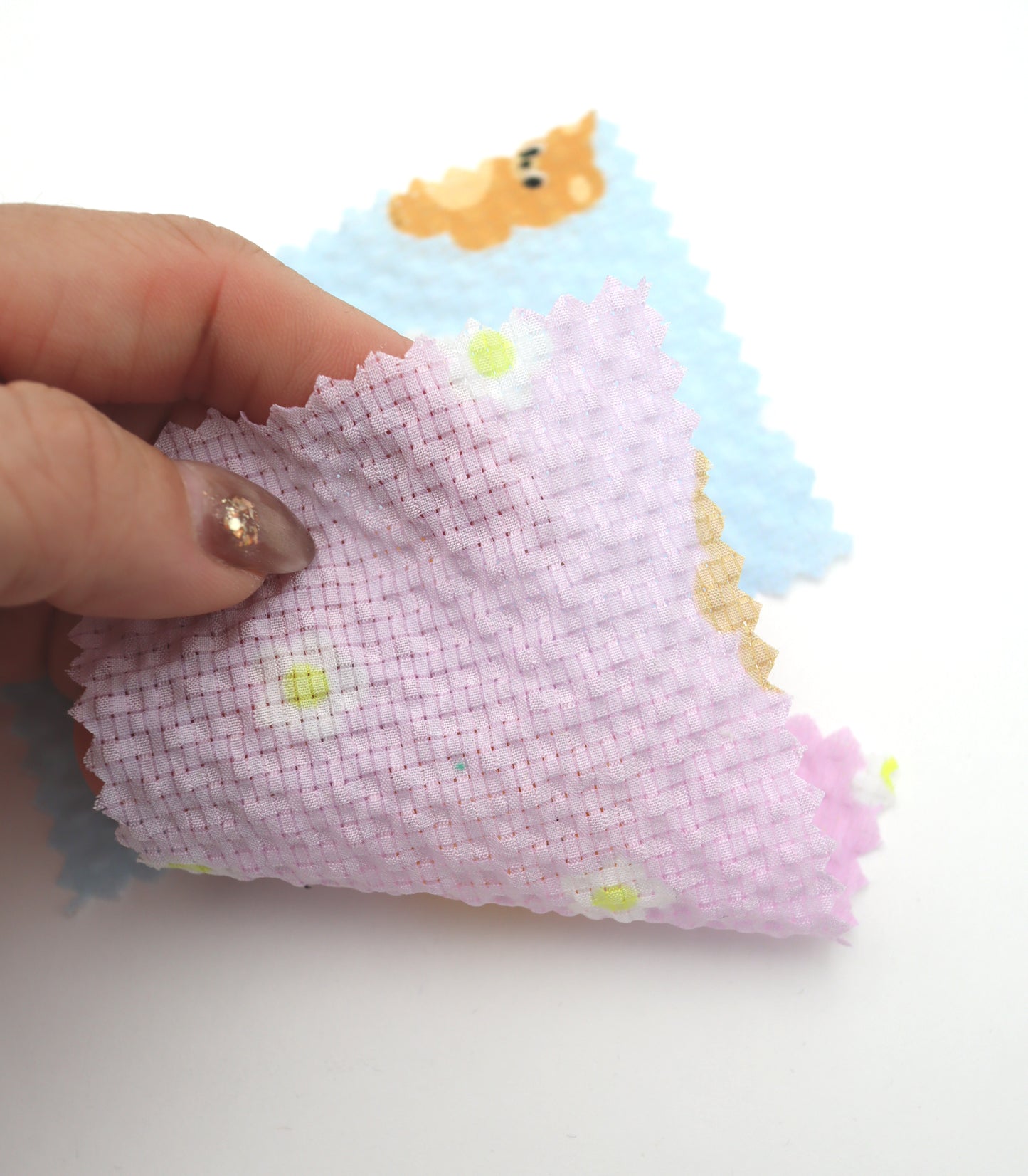 【25SS-245】くまちゃん×フラワープリントシアーサッカー /0.5yあたり = ~760円