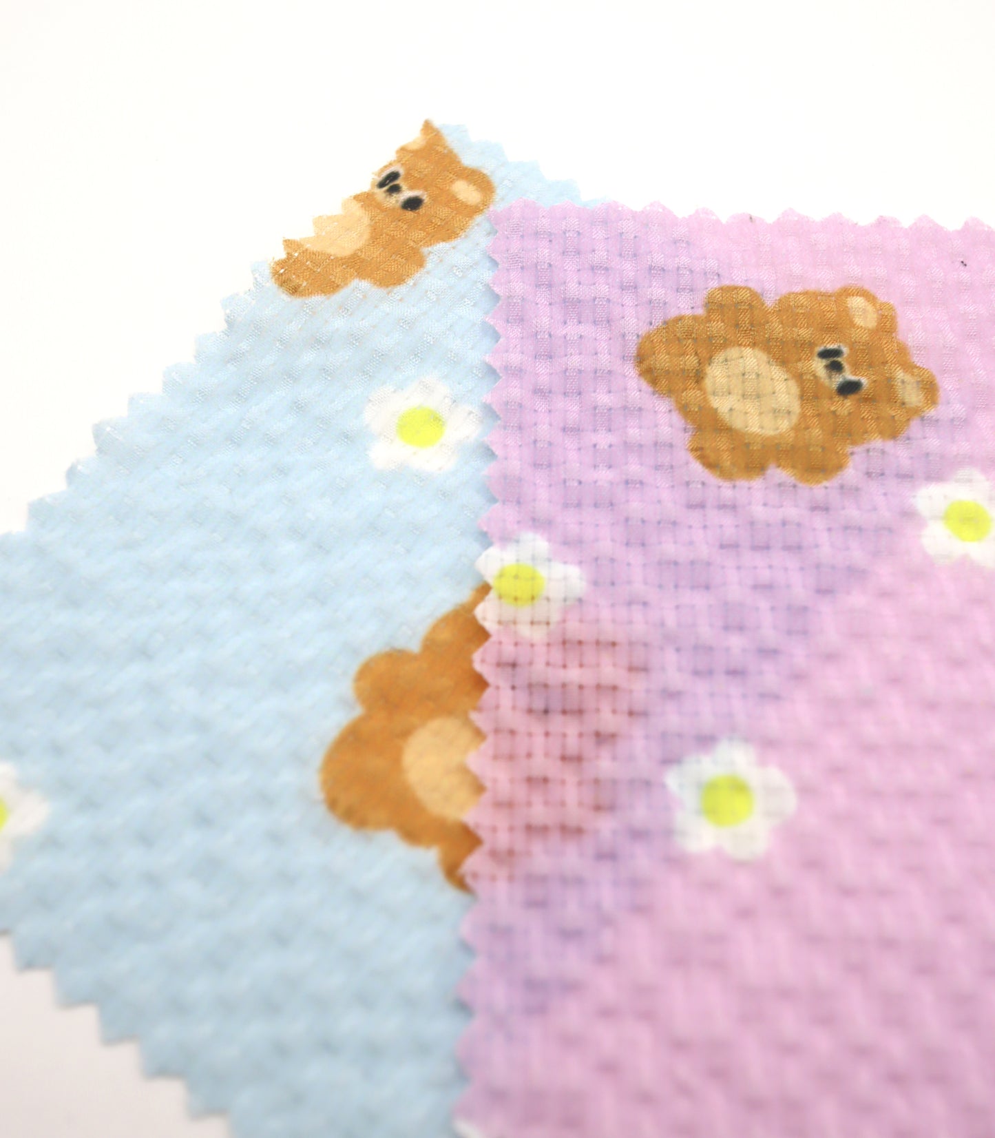 【25SS-245】くまちゃん×フラワープリントシアーサッカー /0.5yあたり = ~760円