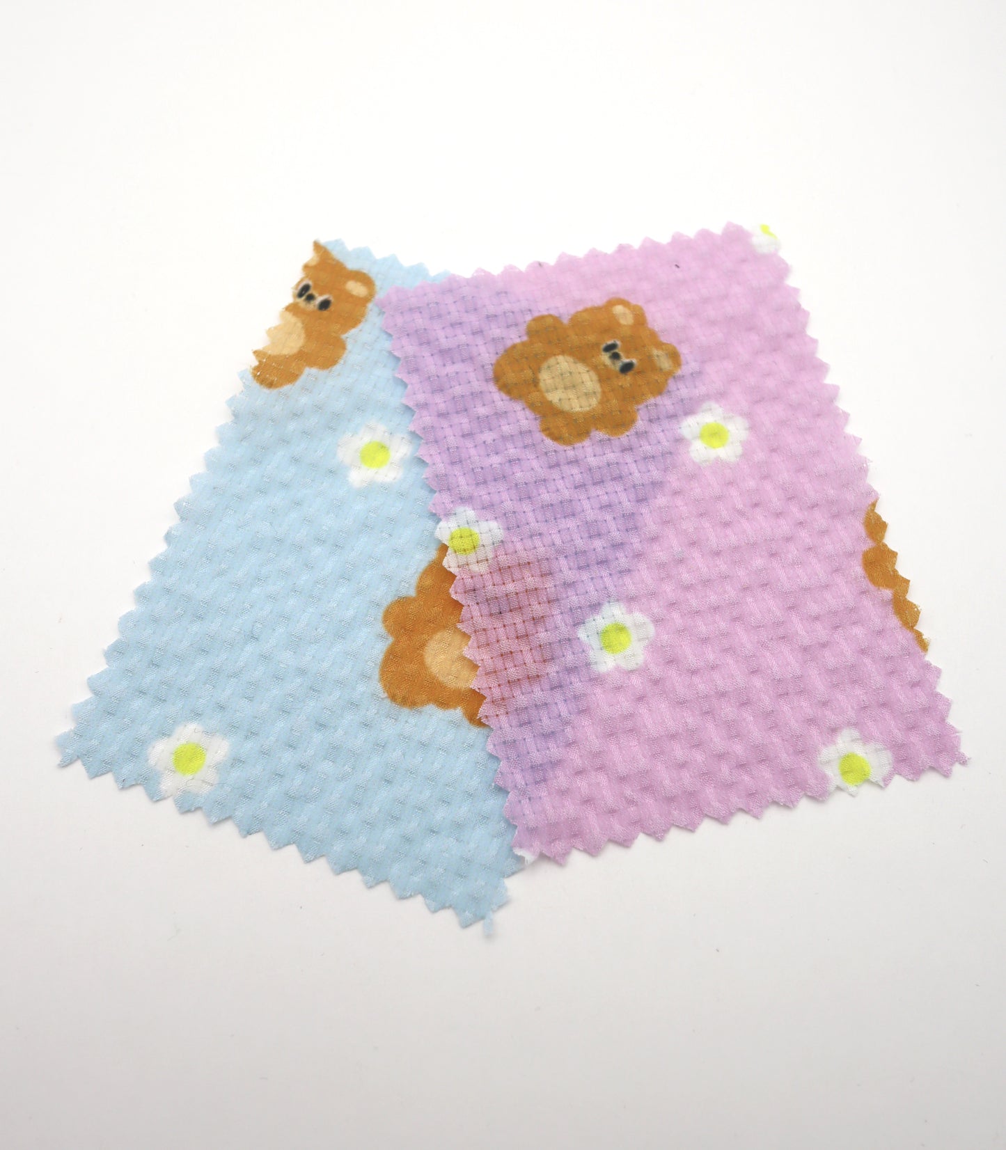 【25SS-245】くまちゃん×フラワープリントシアーサッカー /0.5yあたり = ~760円