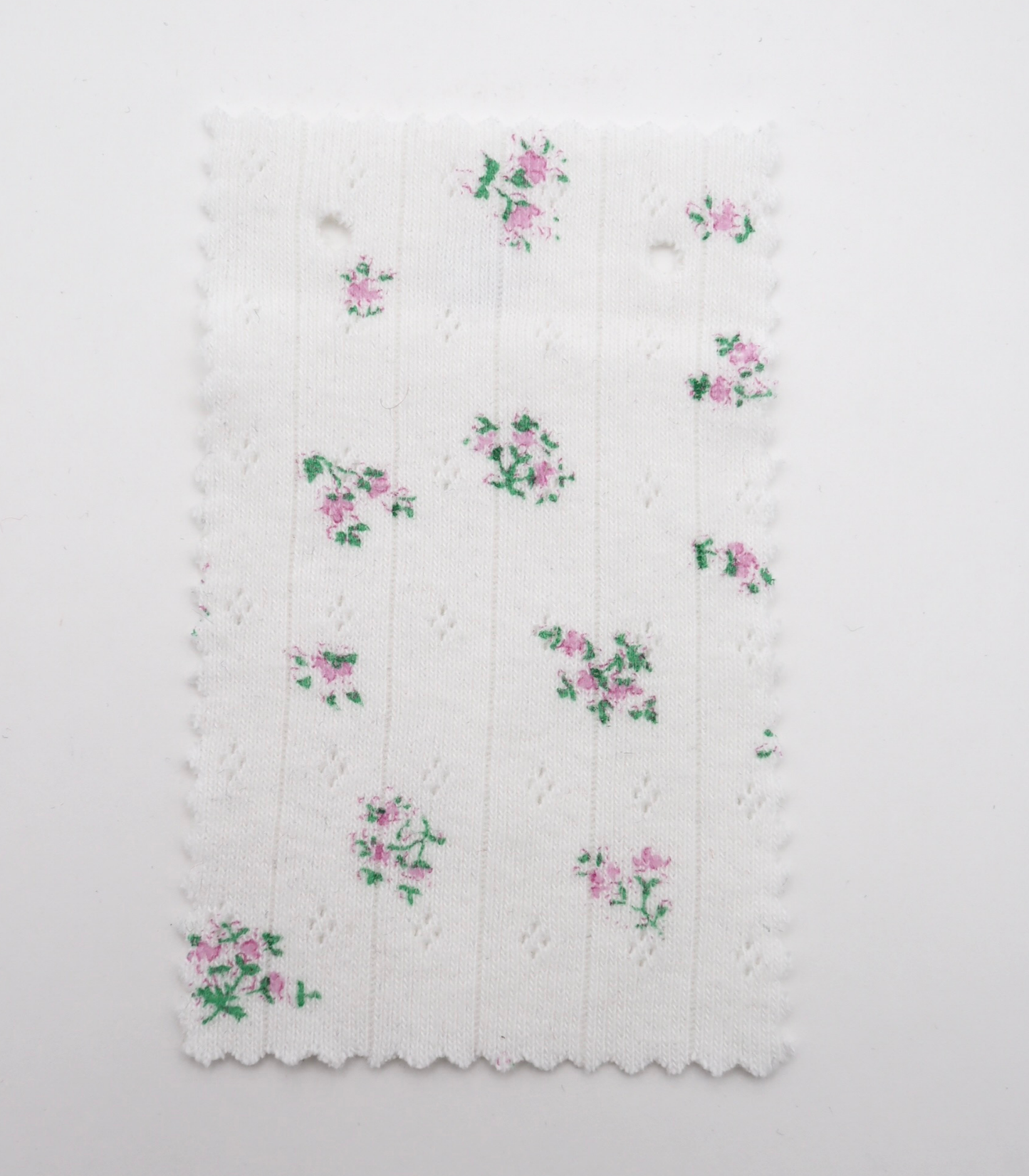 【25SS-416】花柄プリント針抜きニット /0.5yあたり=~1005円