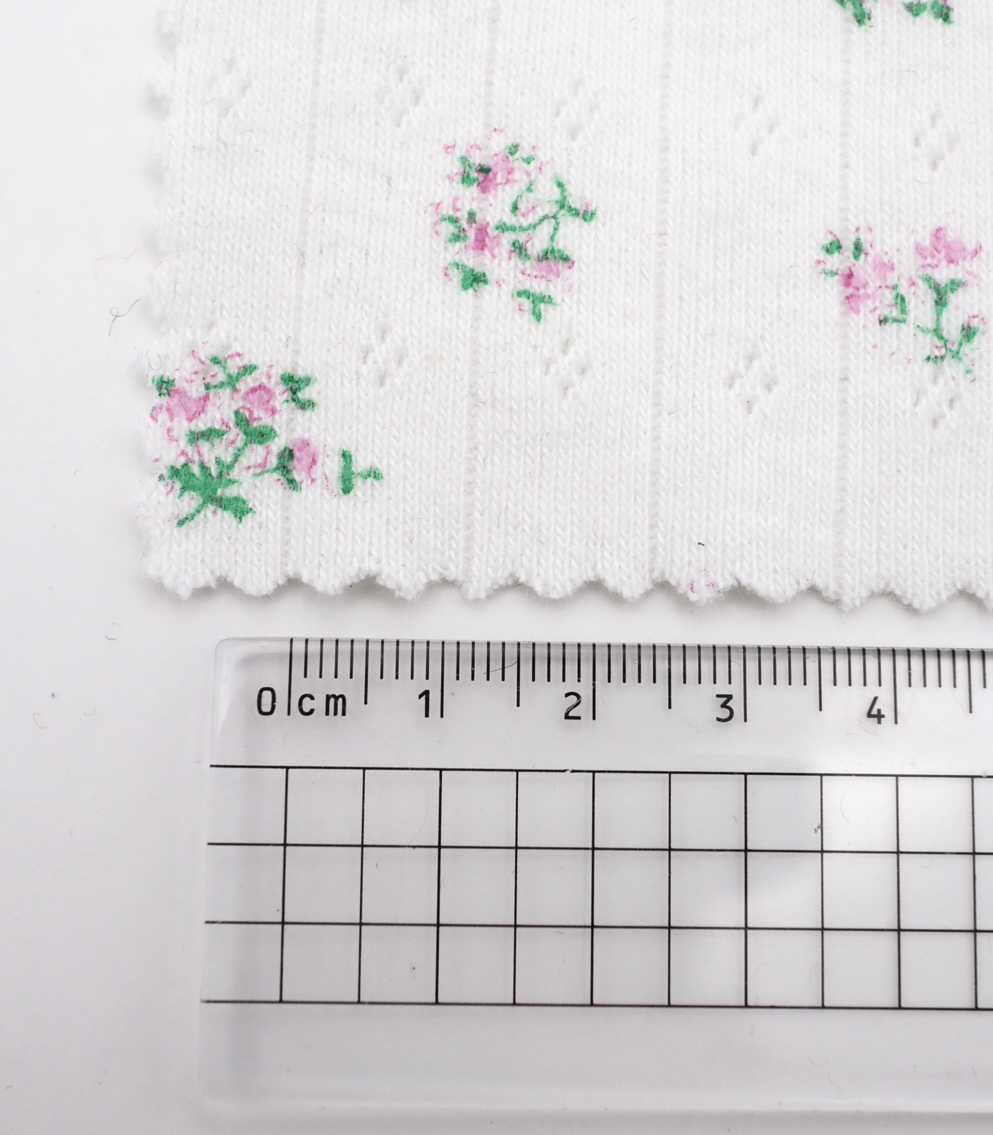 【25SS-416】花柄プリント針抜きニット /0.5yあたり=~1005円