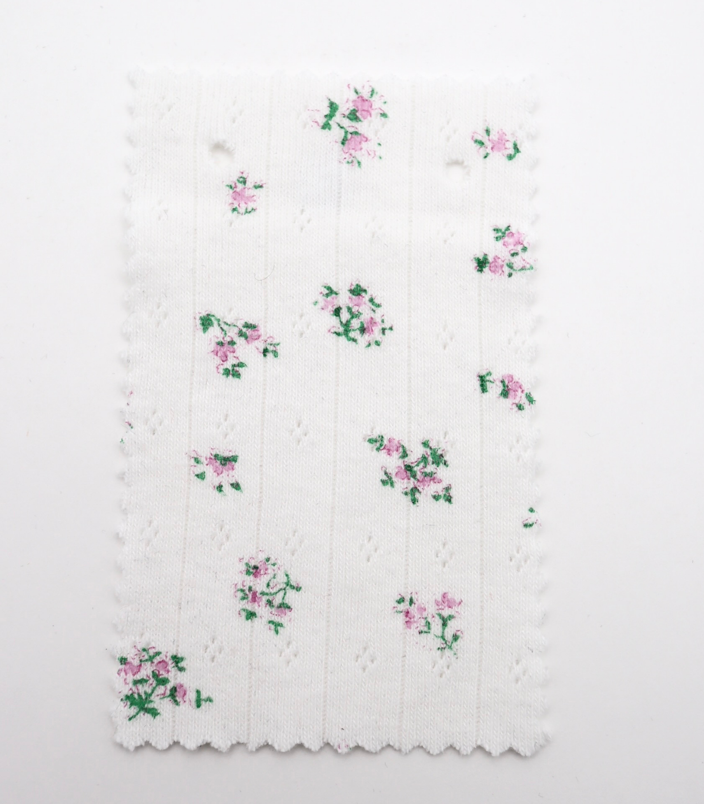 【25SS-416】花柄プリント針抜きニット /0.5yあたり=~1005円
