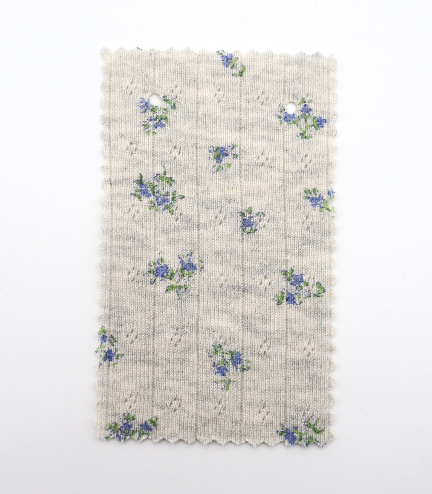 【25SS-416】花柄プリント針抜きニット /0.5yあたり=~1005円