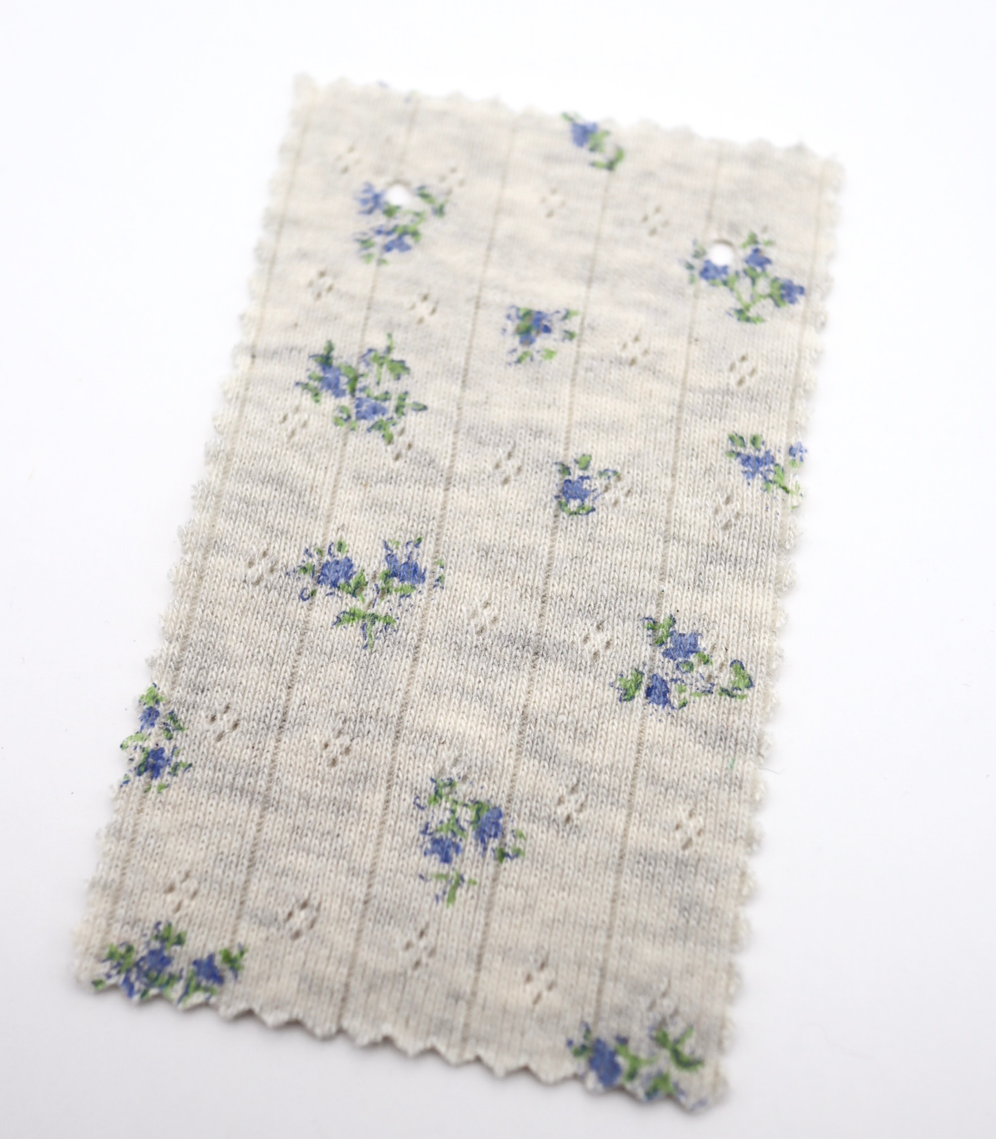 【25SS-416】花柄プリント針抜きニット /0.5yあたり=~1005円