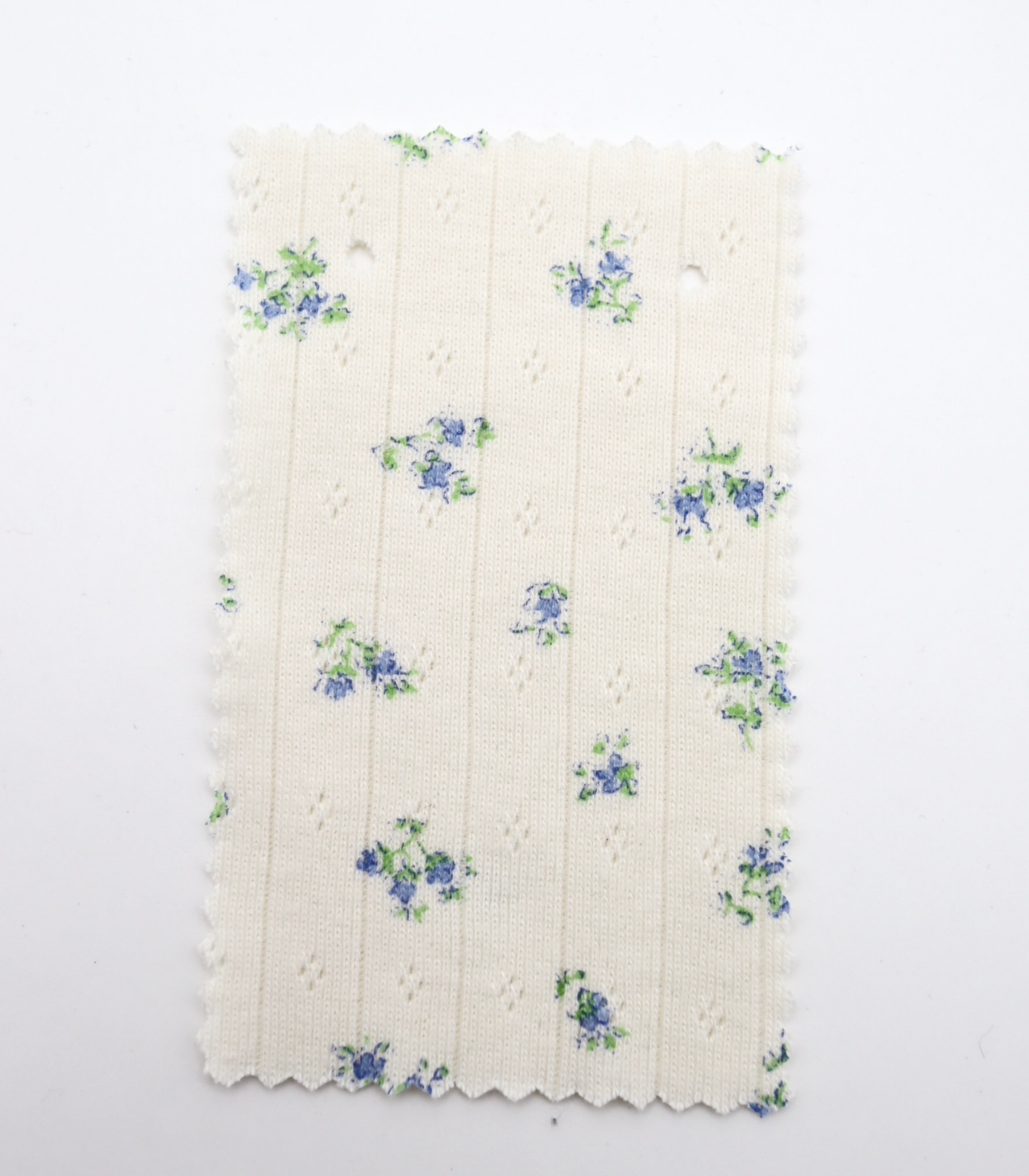 【25SS-416】花柄プリント針抜きニット /0.5yあたり=~1005円