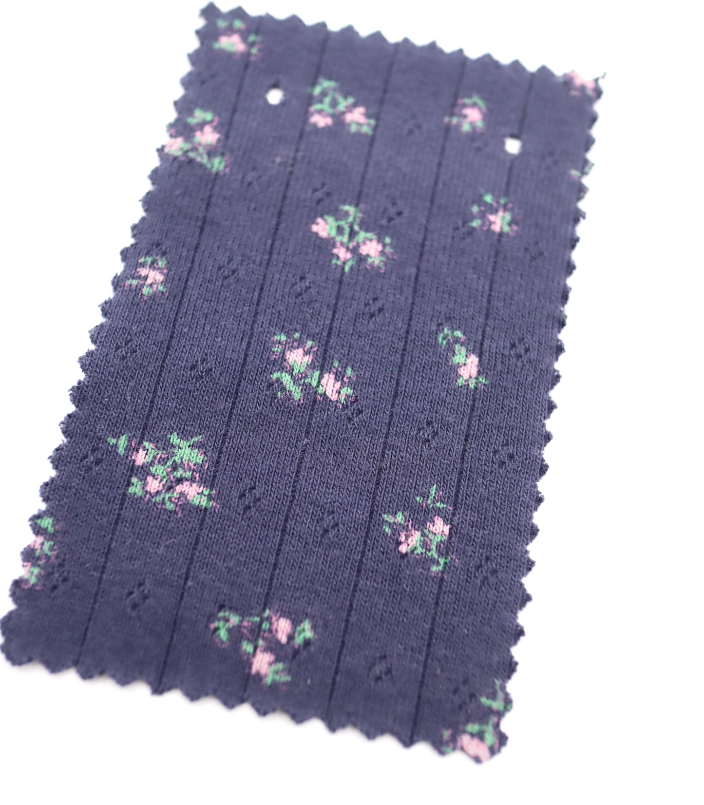【25SS-416】花柄プリント針抜きニット /0.5yあたり=~1005円