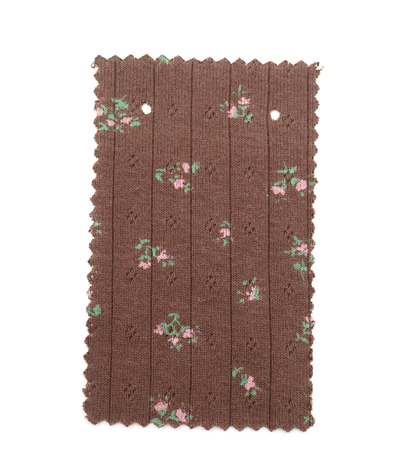 【25SS-416】花柄プリント針抜きニット /0.5yあたり=~1005円