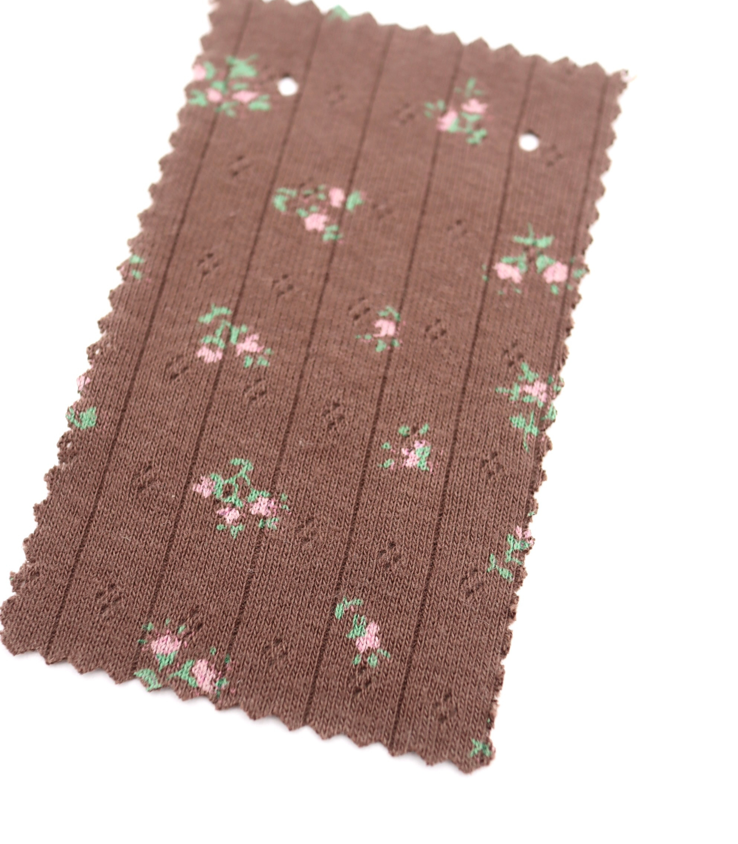 【25SS-416】花柄プリント針抜きニット /0.5yあたり=~1005円