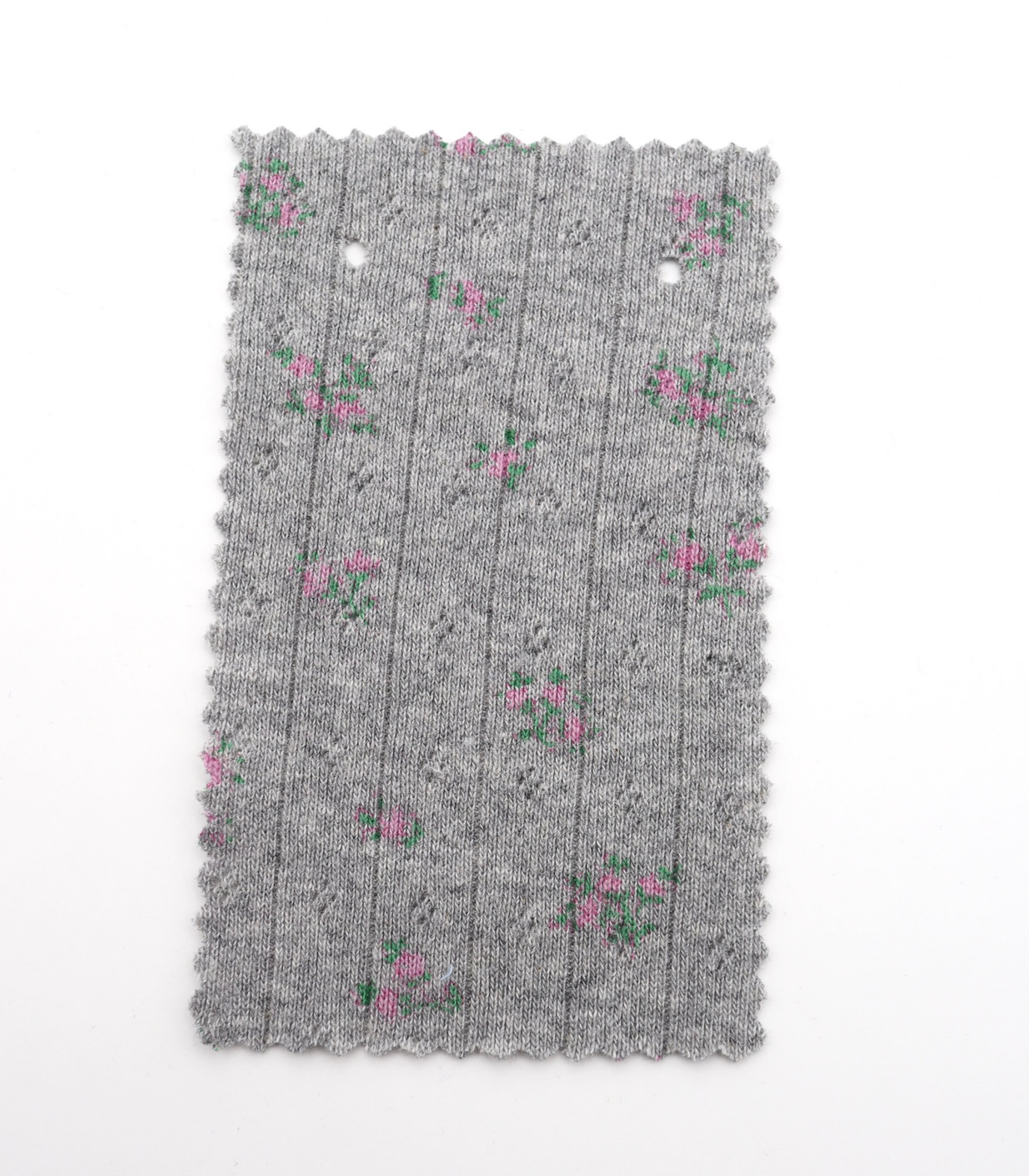 【25SS-416】花柄プリント針抜きニット /0.5yあたり=~1005円