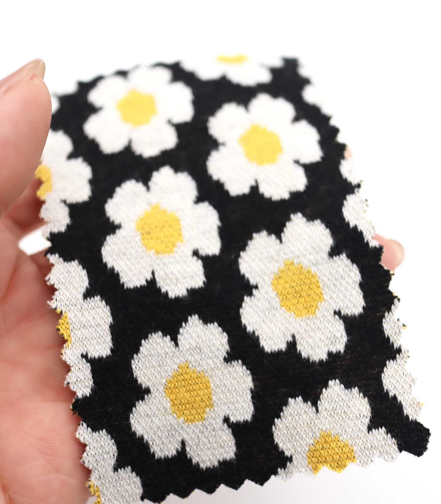 【25SS-399】レトロフラワー二重織ニット /0.5yあたり=~965円