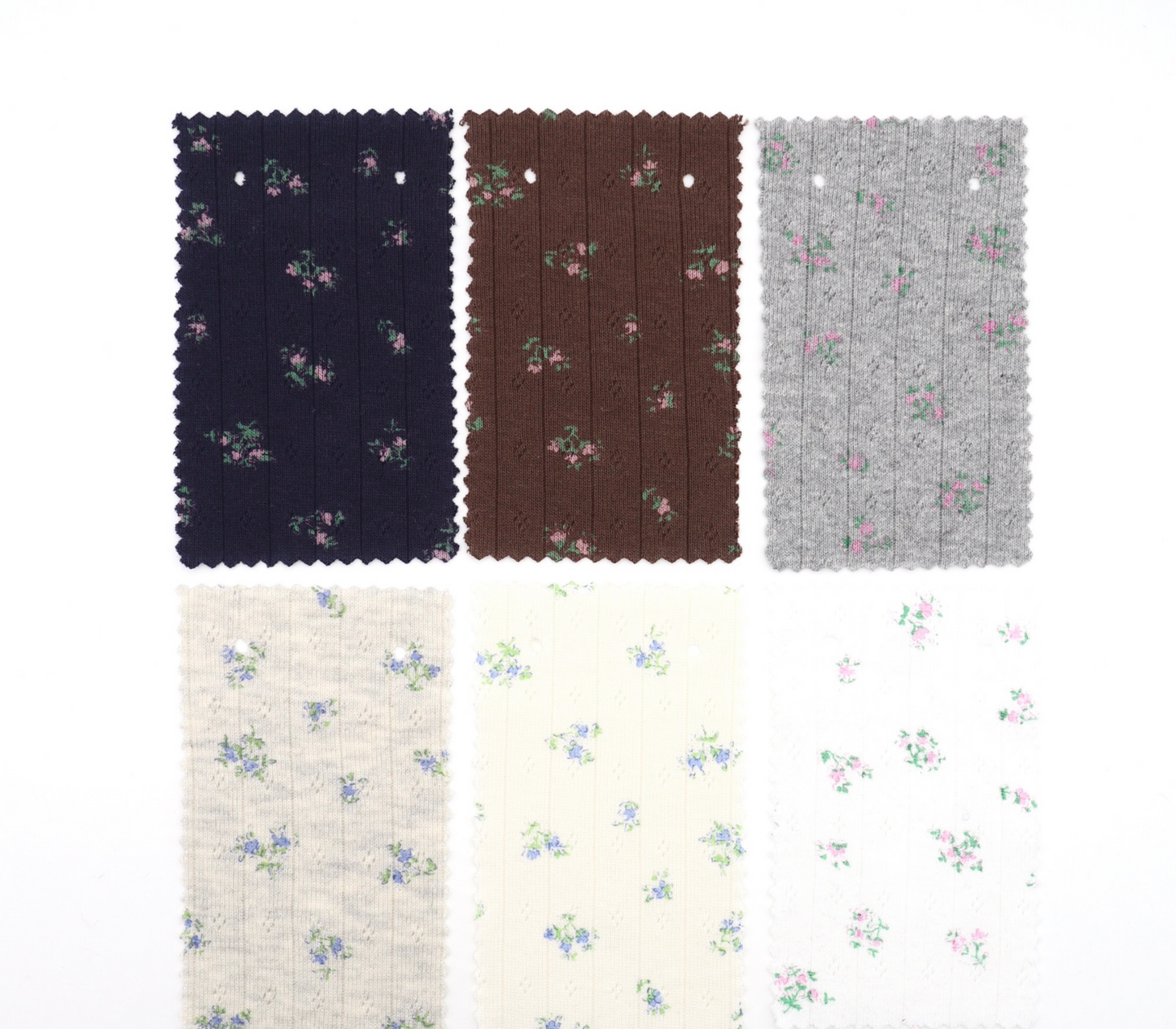 【25SS-416】花柄プリント針抜きニット /0.5yあたり=~1005円
