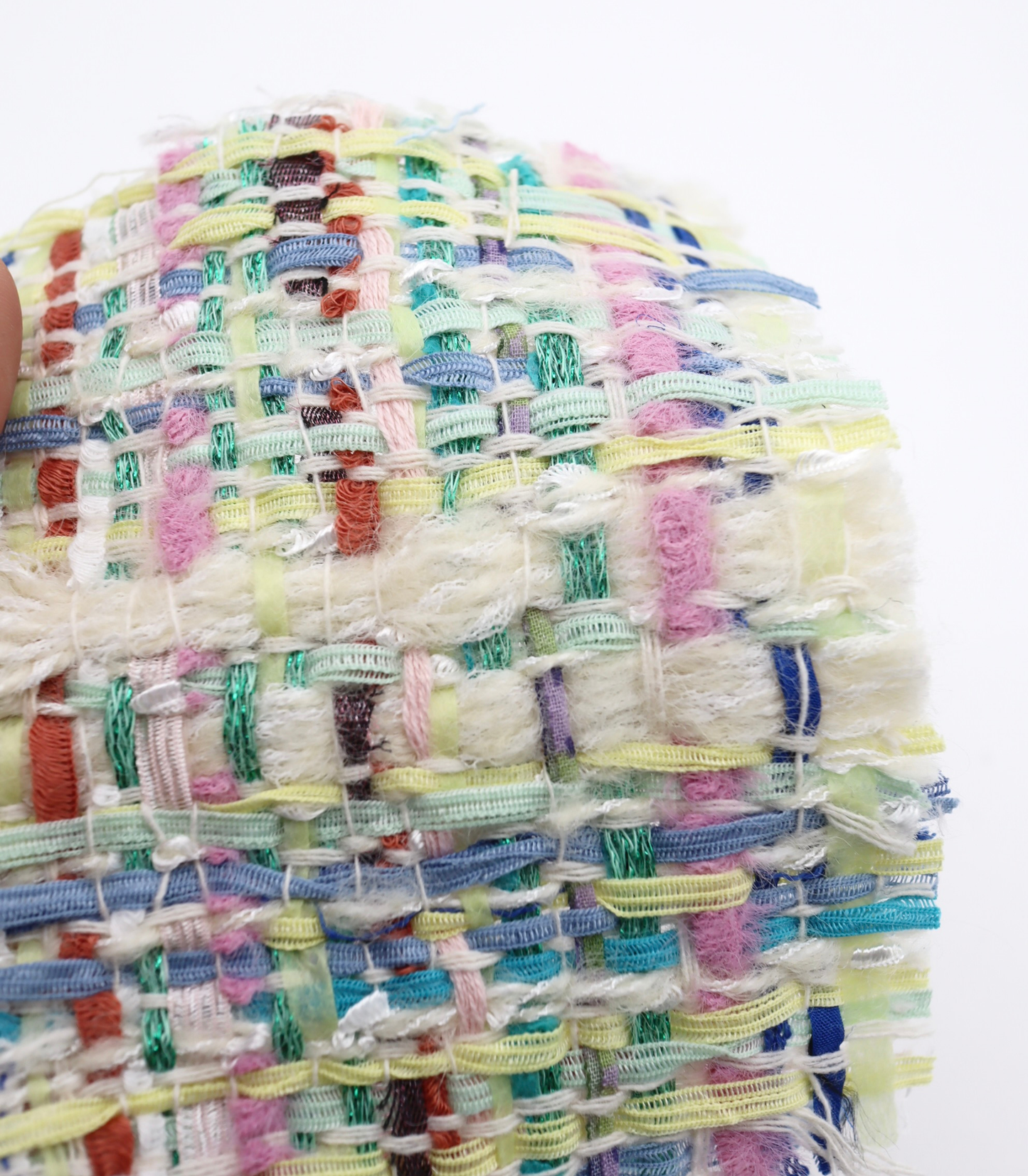 【25SS-336】テープヤーンミックスカラーツイード /0.5yあたり=~1785円