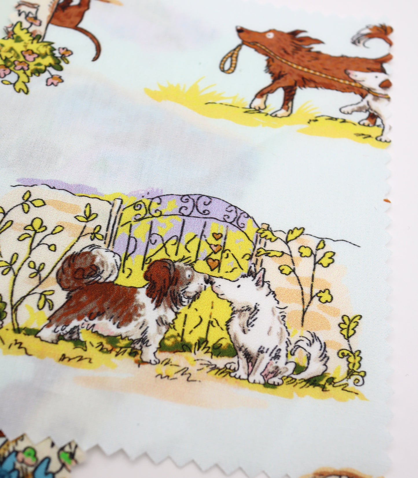 【25SS-254】お散歩ワンちゃんズプリント綿ローン /0.5yあたり = ~850円