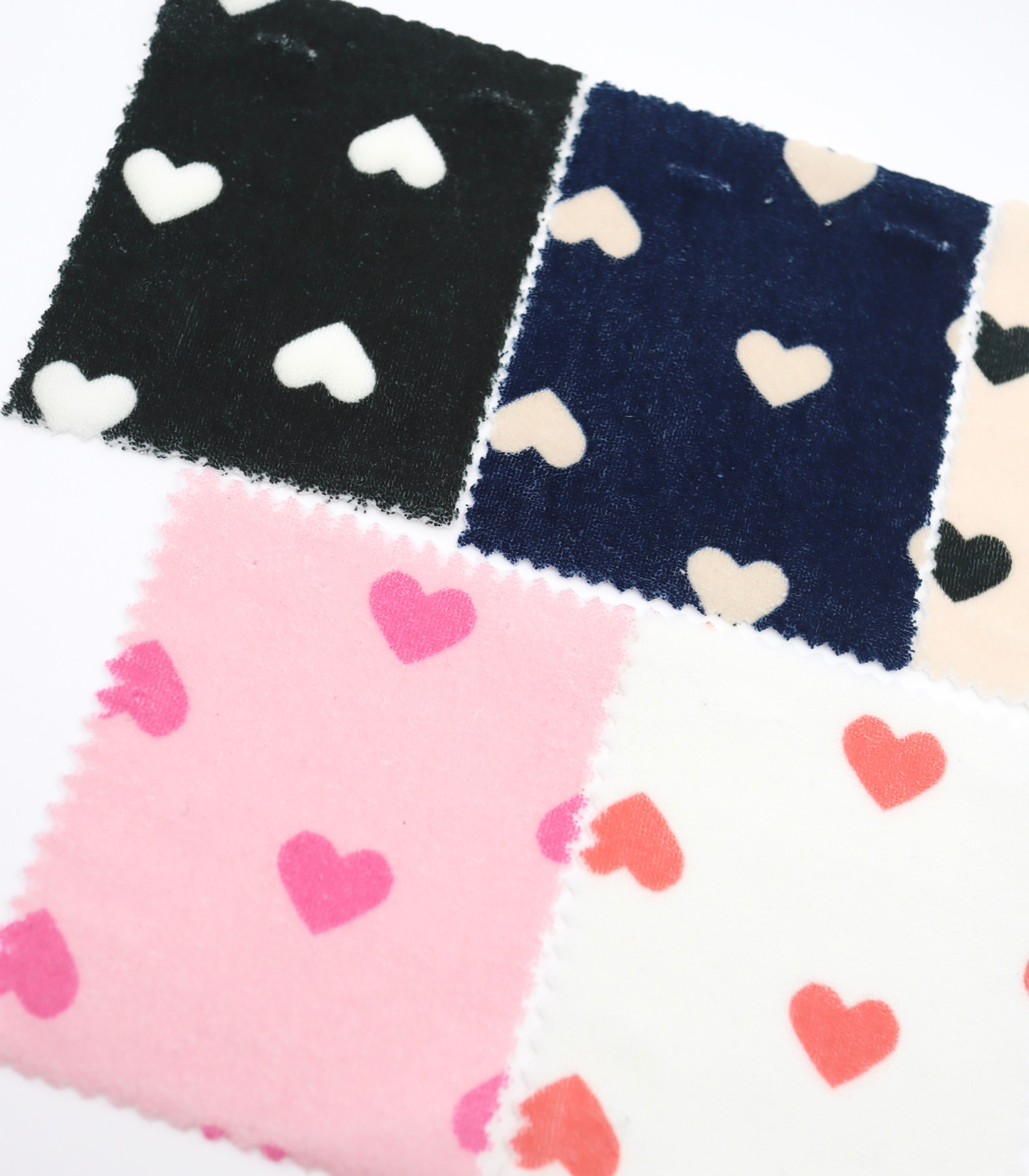 【25SS-027】ハートプリントパイル /0.5yあたり=~860円
