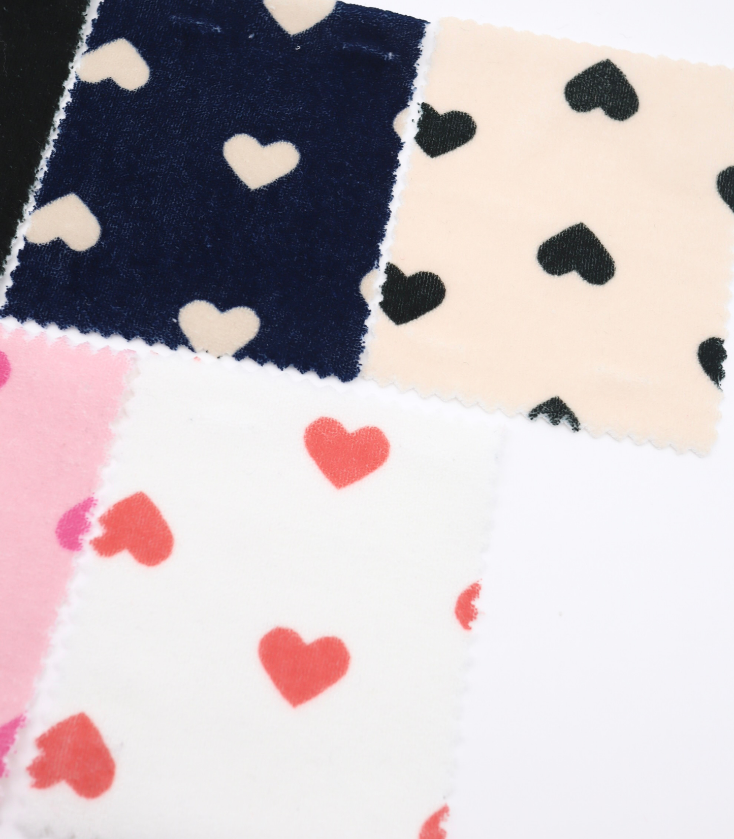 【25SS-027】ハートプリントパイル /0.5yあたり=~860円