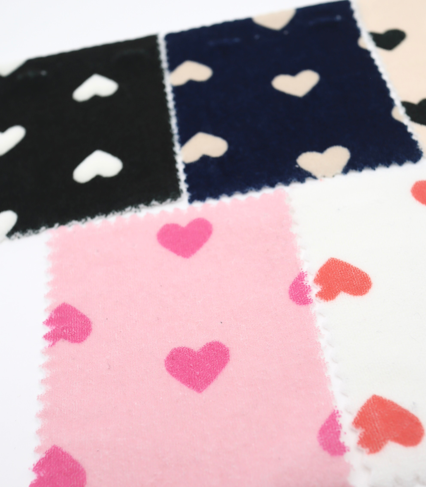 【25SS-027】ハートプリントパイル /0.5yあたり=~860円