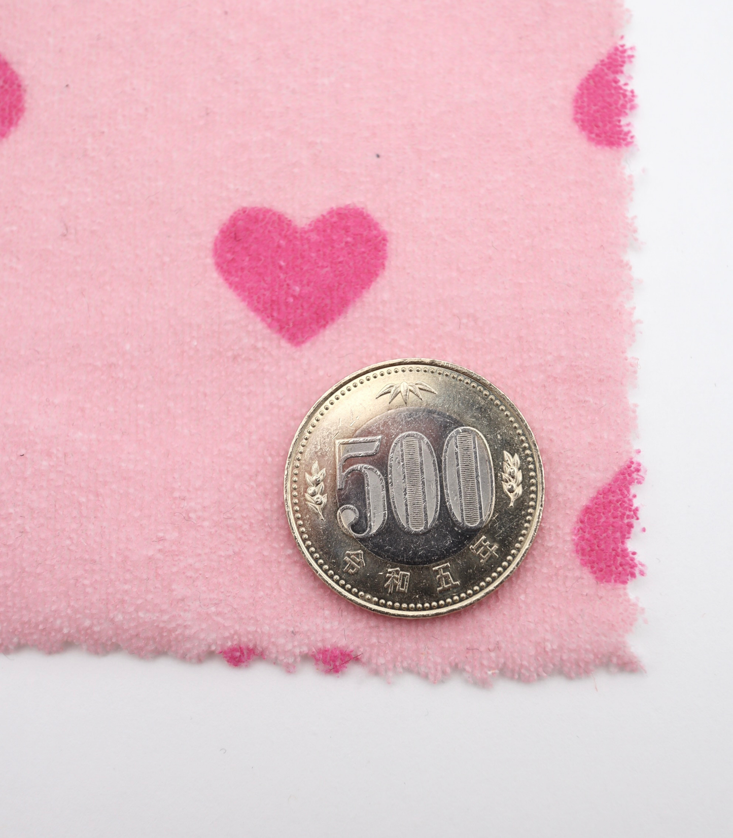 【25SS-027】ハートプリントパイル /0.5yあたり=~860円